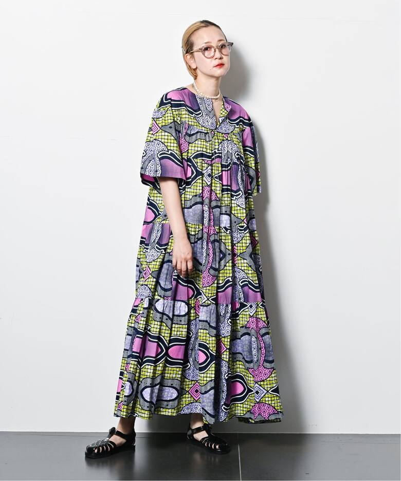AFRICAN WAX PRINT DRESS：ワンピース（ワンピース）｜CITYSHOP 