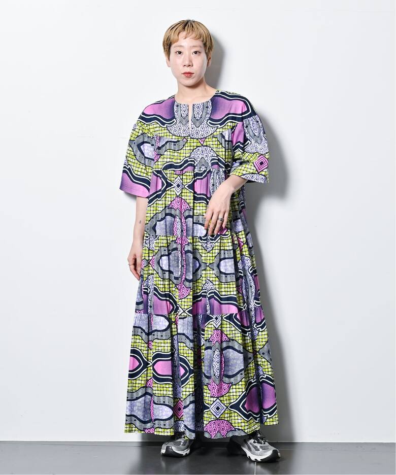 AFRICAN WAX PRINT DRESS：ワンピース（ワンピース）｜CITYSHOP 