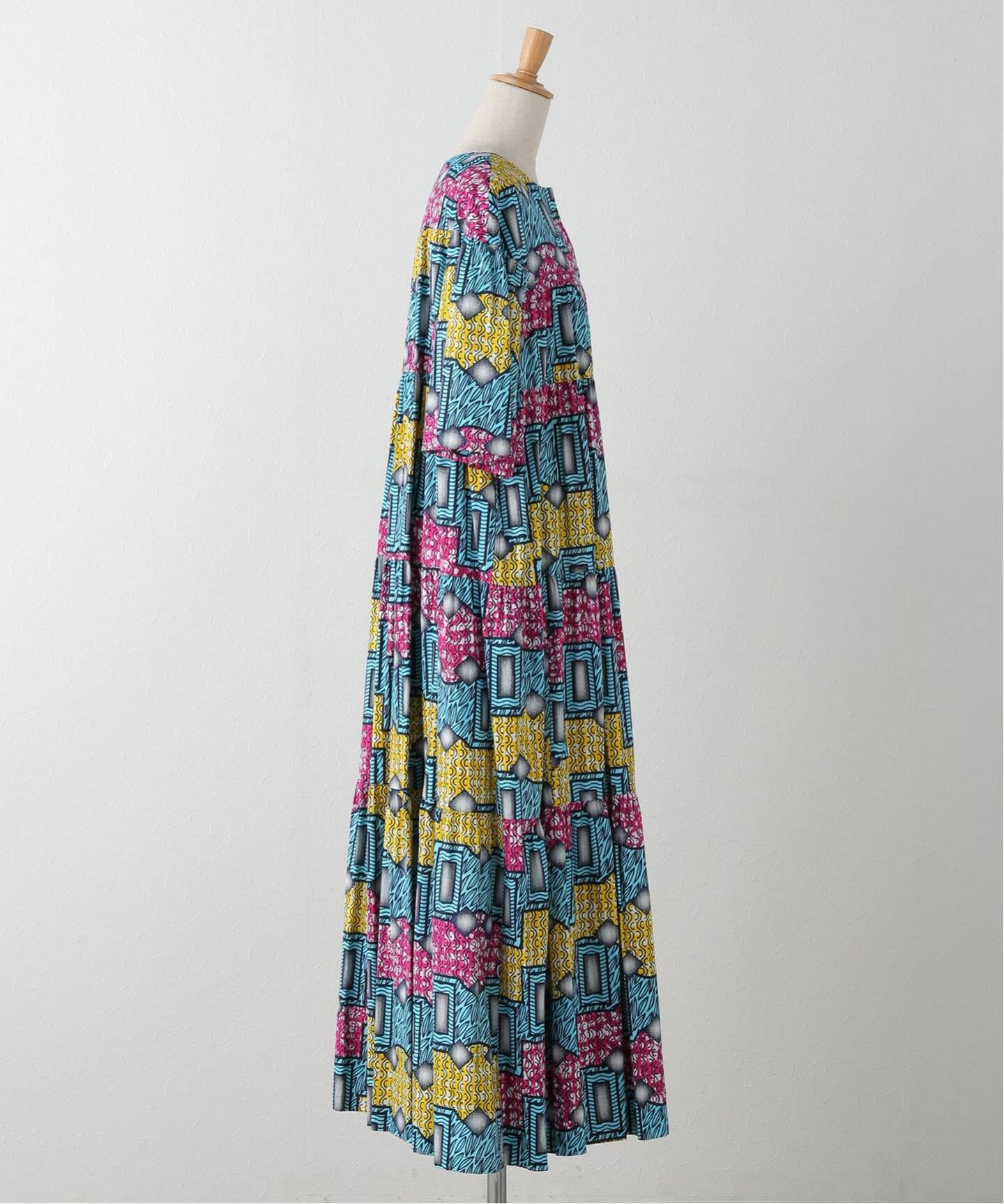 アフリカンプリント　ワンピース　ドレス　cityshop AFRICAN WAX PRINT DRESS：ワンピース（ワンピース）｜CITYSHOP