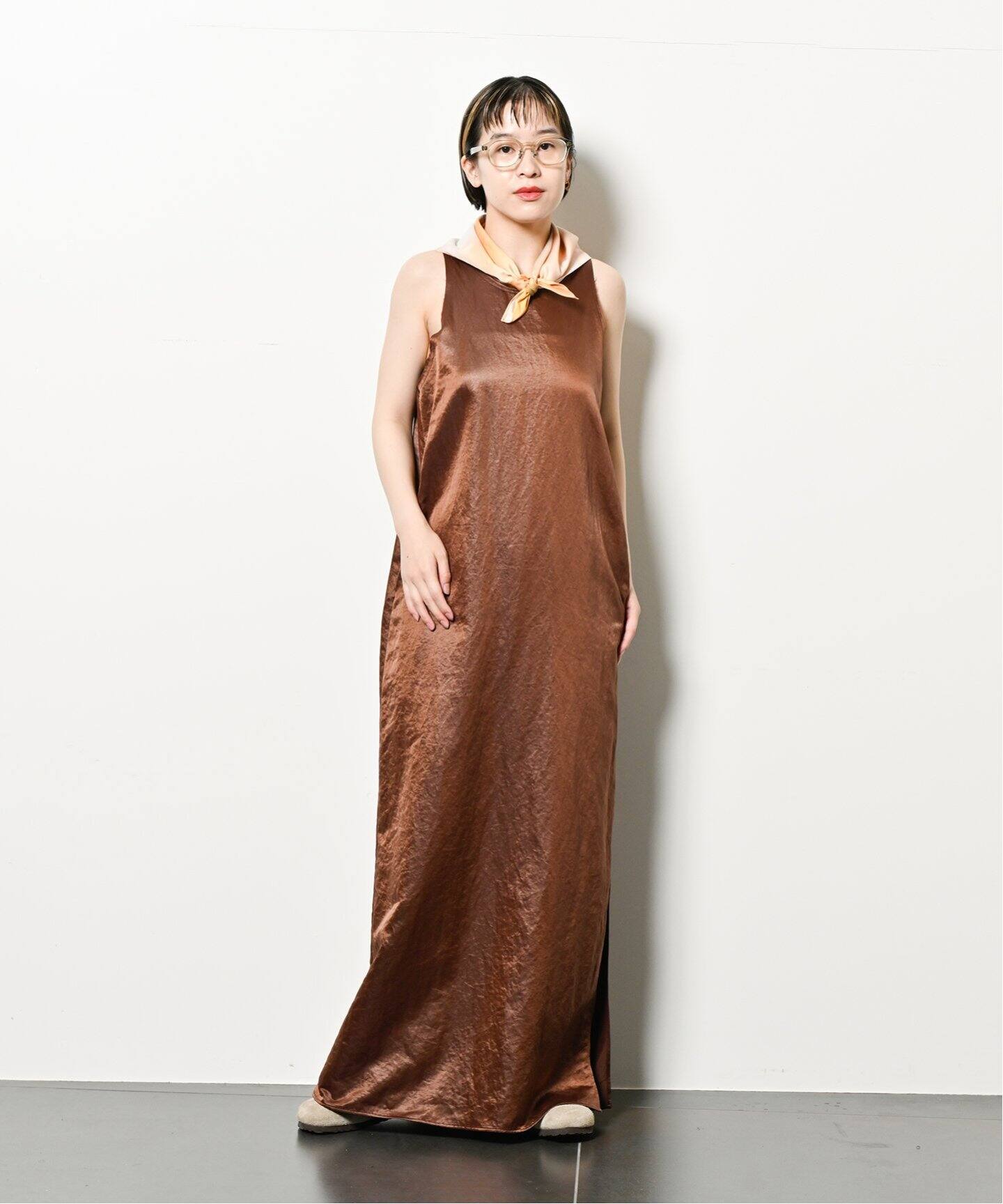 CITYSHOP AMERICAN SLEEVE DRESSワンピース ブラウン AMERICAN SLEEVE DRESS：ワンピース（ワンピース）｜CITYSHOP