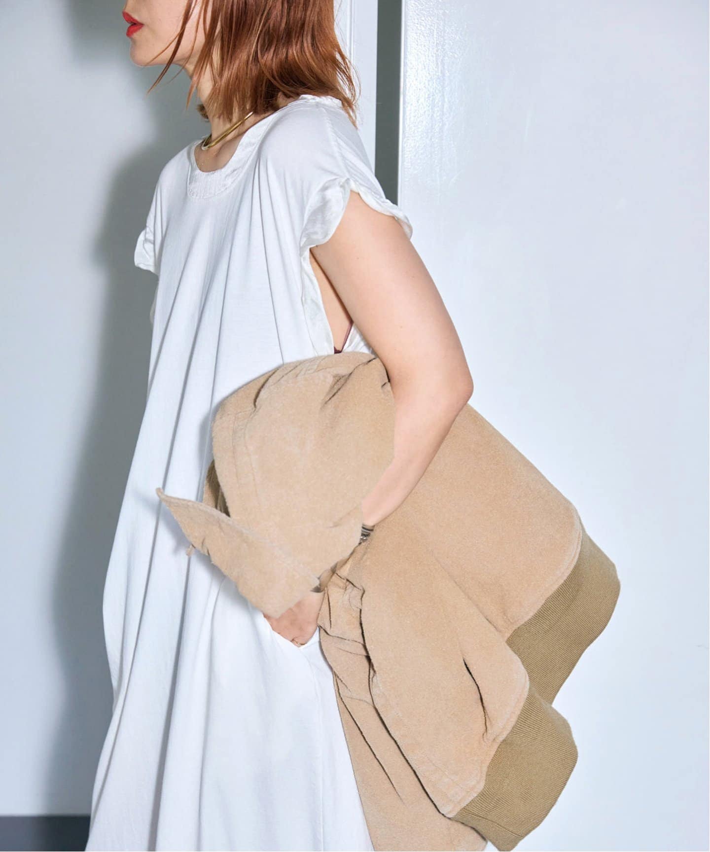 予約》SATIN PIPING CUT DRESS：ワンピース（ワンピース