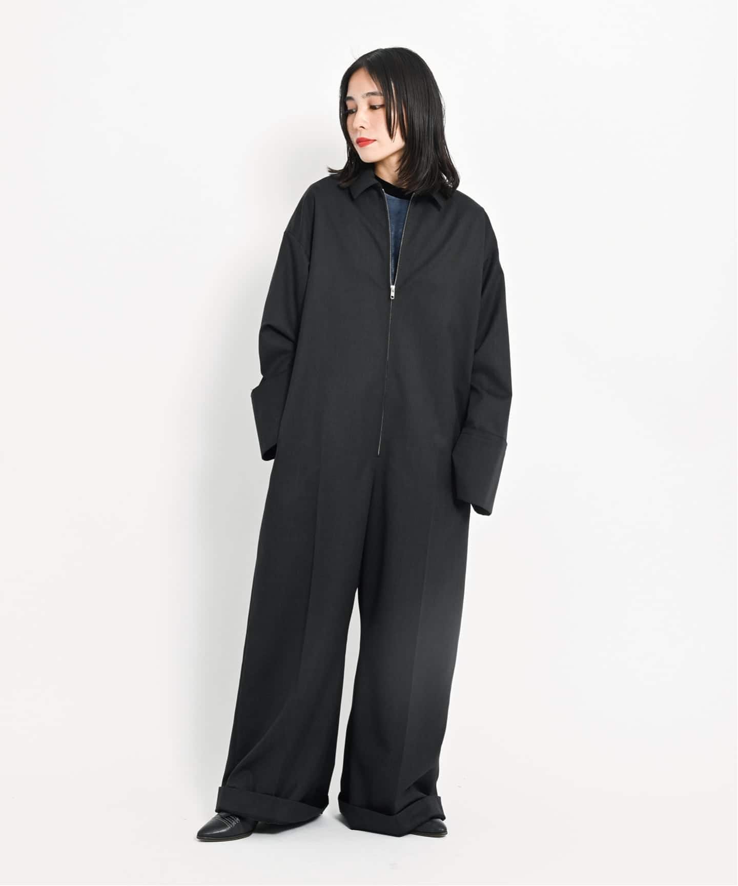 予約》ZIP UP ジャンプスーツ（つなぎ／オールインワン