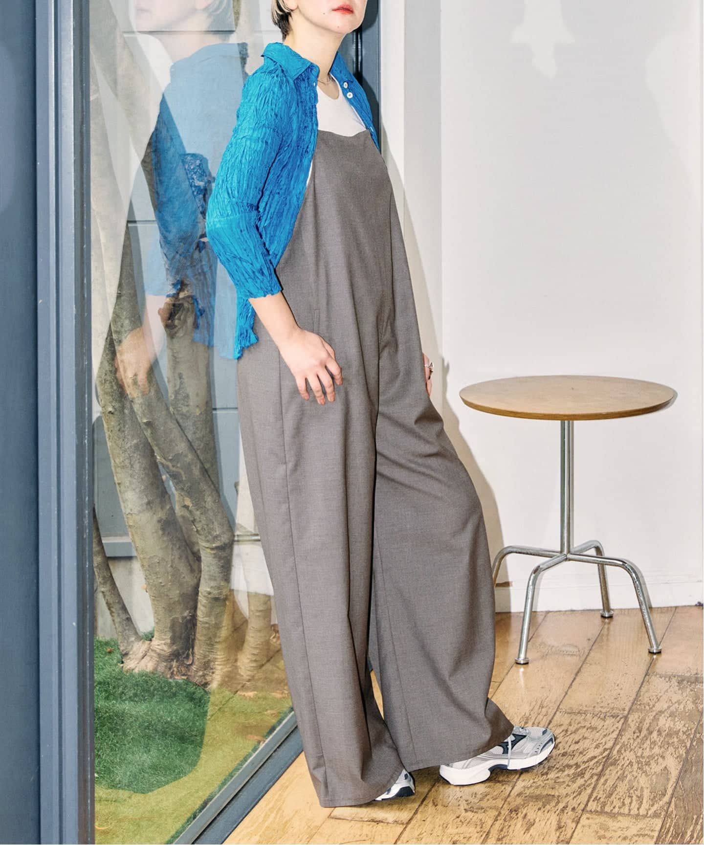 SQUARE NECK STRAIGHT ジャンプスーツ（つなぎ／オールインワン