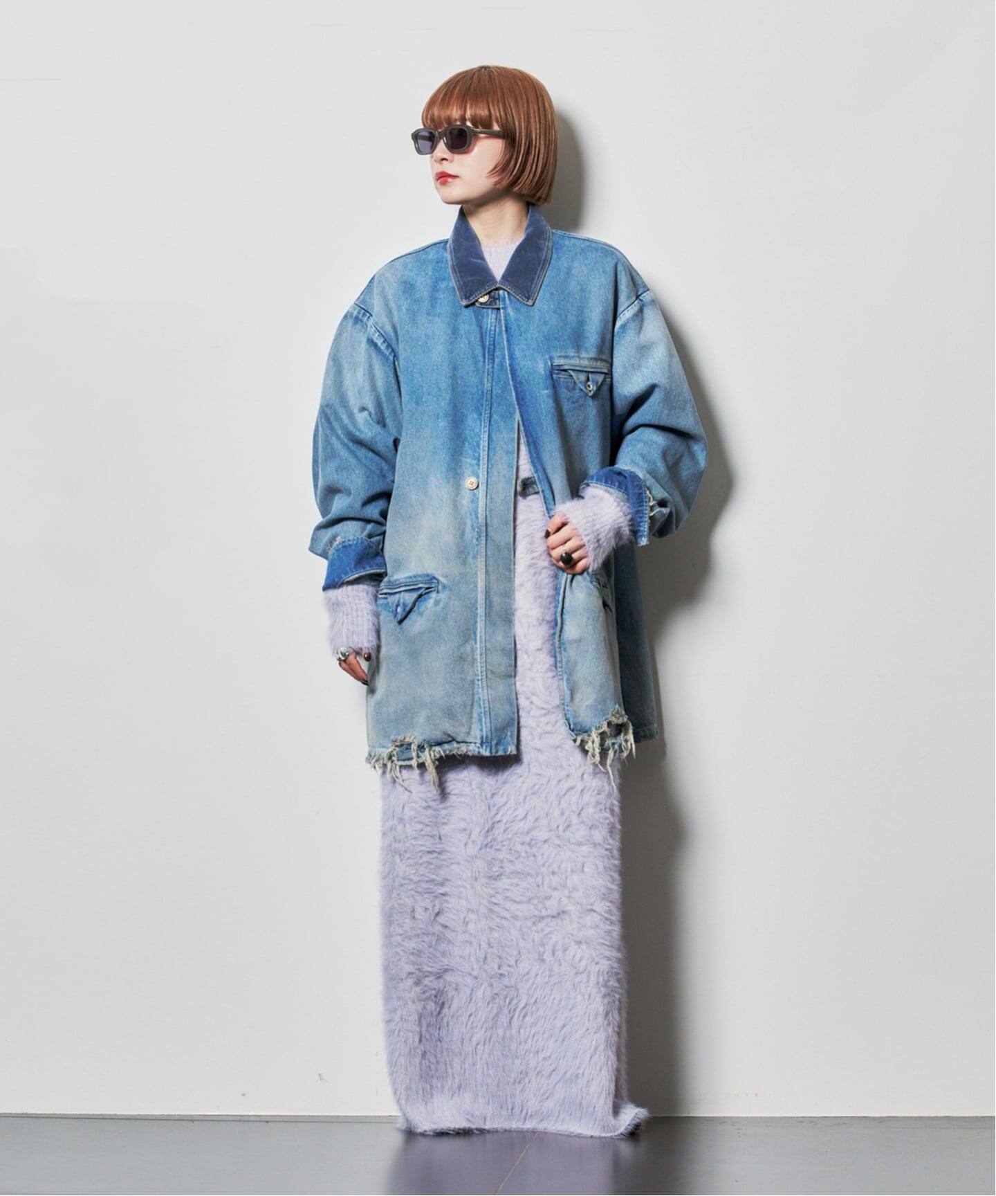 SAYAKA DAVIS SHAGGY KNIT DRESS VKT53-WS：ワンピース（ワンピース