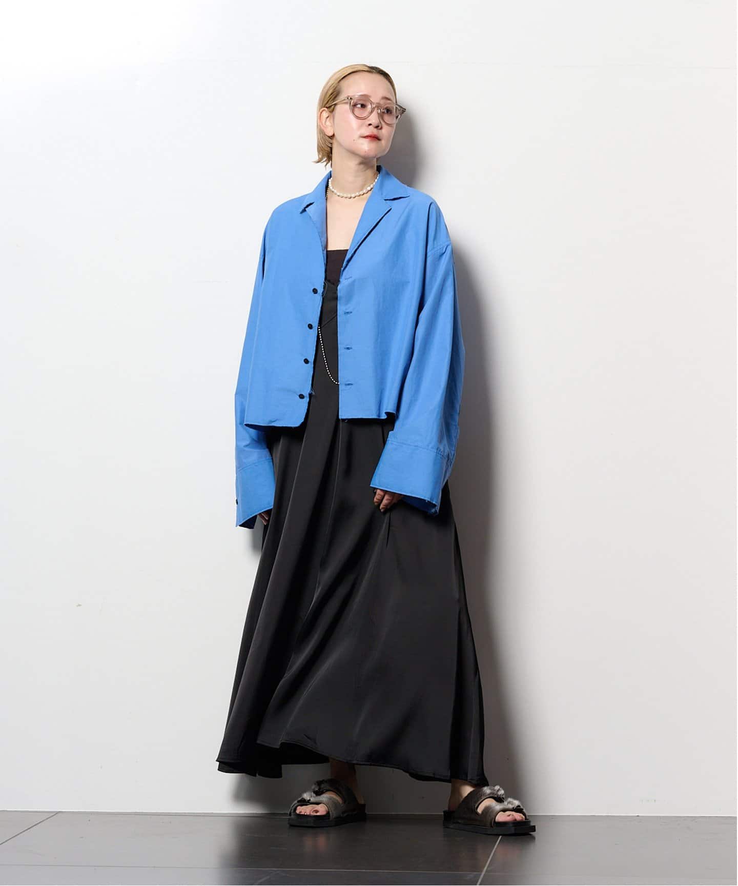 ●GREEN BUTTER●Silky U-Neck ワンピース(4color) GREEN BUTTER SILKY SAIDE POCKET DRESS：ワンピース