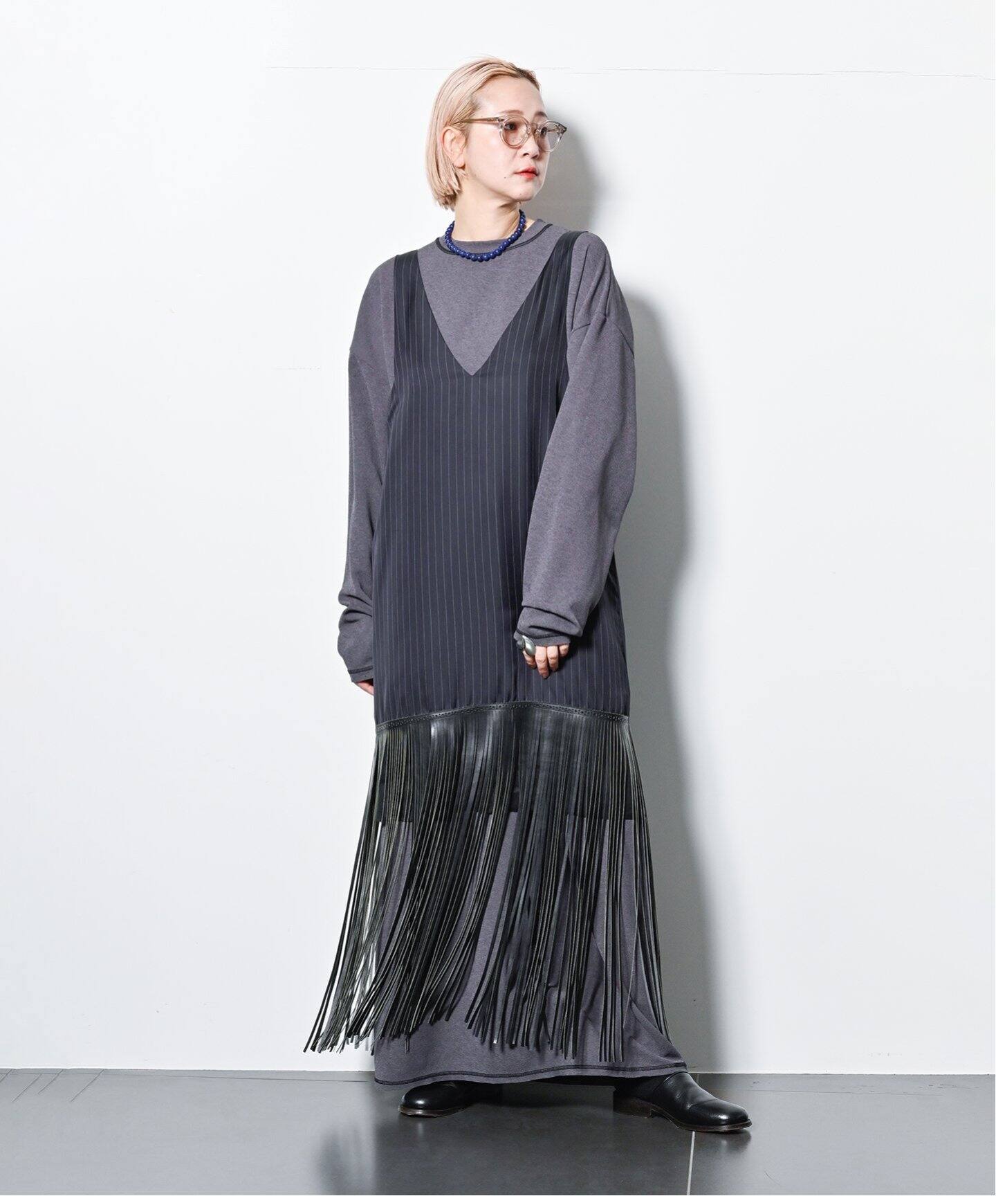 PONTI 別注 FRINGE DRESS PO2P020：ワンピース（ワンピース 
