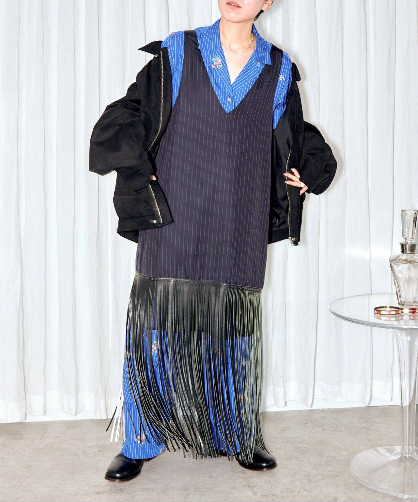 PONTI 別注 FRINGE DRESS PO2P020：ワンピース（ワンピース  