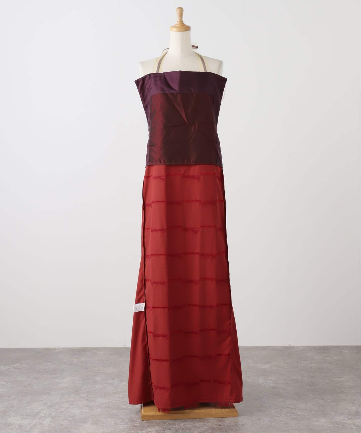PONTI CHECKERD PATERN EMBROIDERY DRESS PO2R008：ワンピース