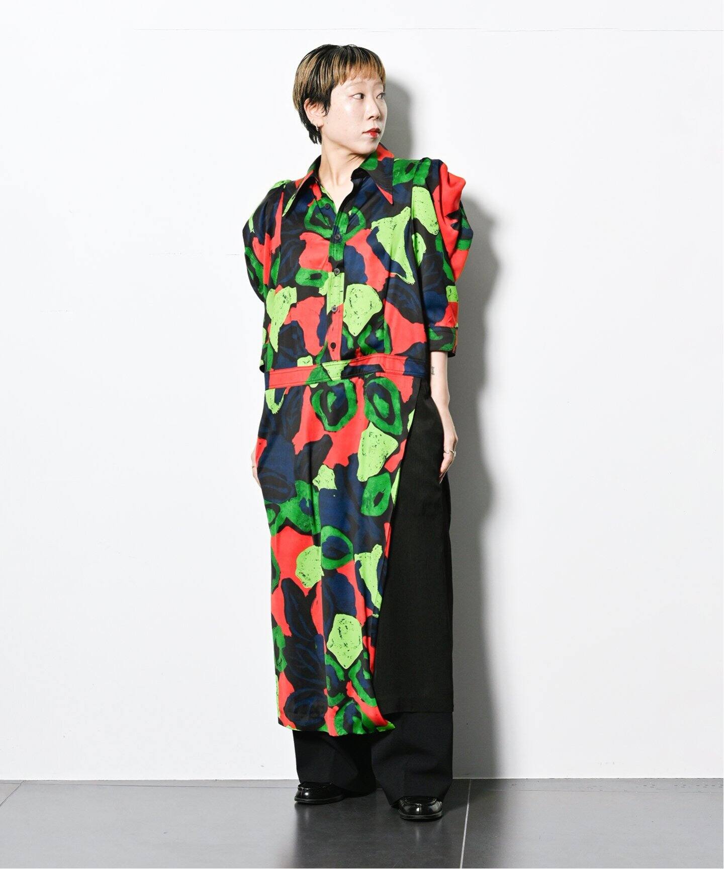 TOGA PULLA SATIN PRINT DRESS TP251-FH224：ワンピース（ワンピース 