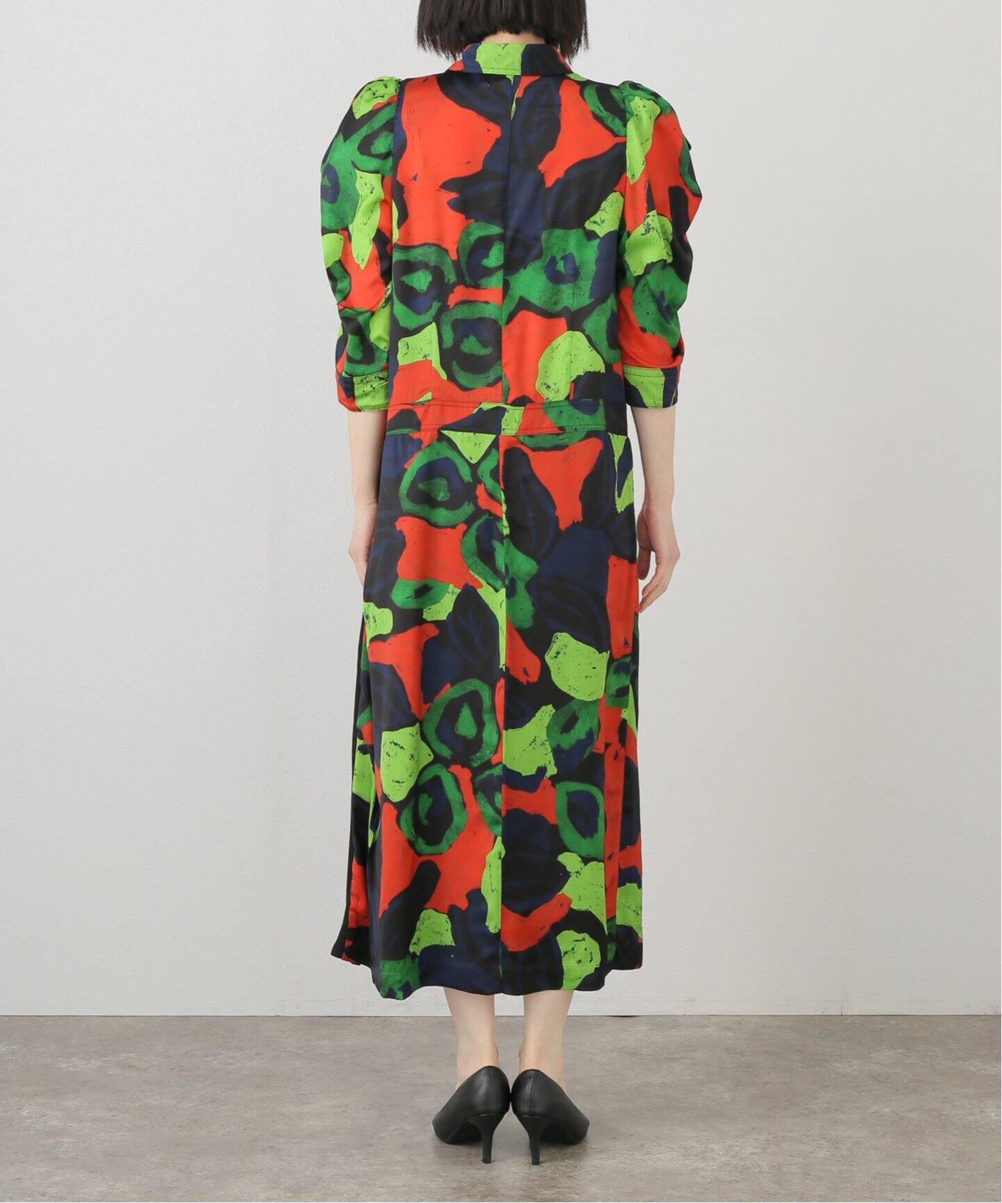 TOGA PULLA SATIN PRINT DRESS TP251-FH224：ワンピース（ワンピース 