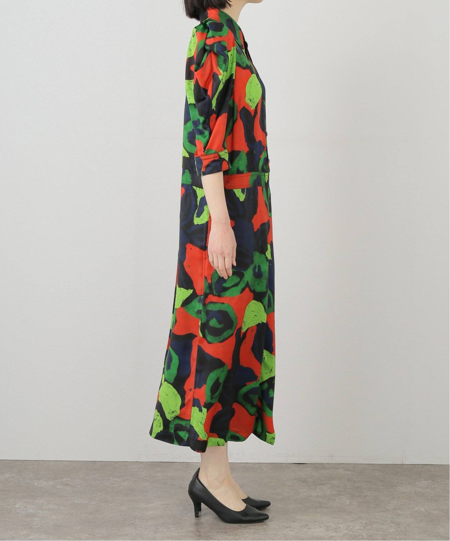 TOGA PULLA SATIN PRINT DRESS TP251-FH224：ワンピース（ワンピース 