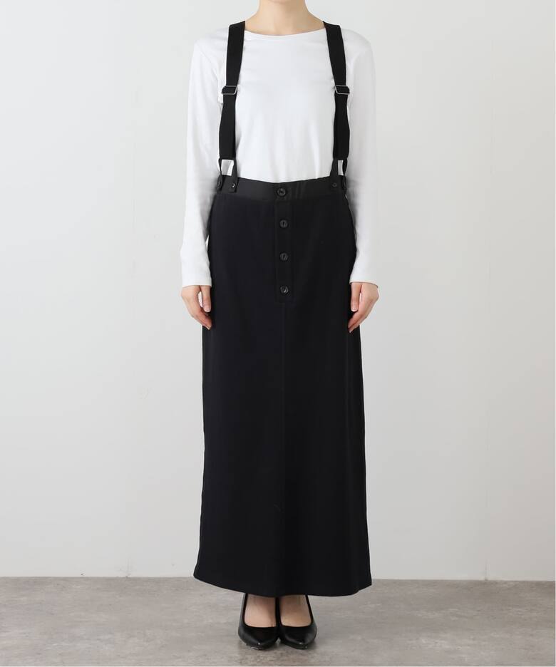 サーマルサスペンダー付スカート（ロング・マキシ丈スカート 