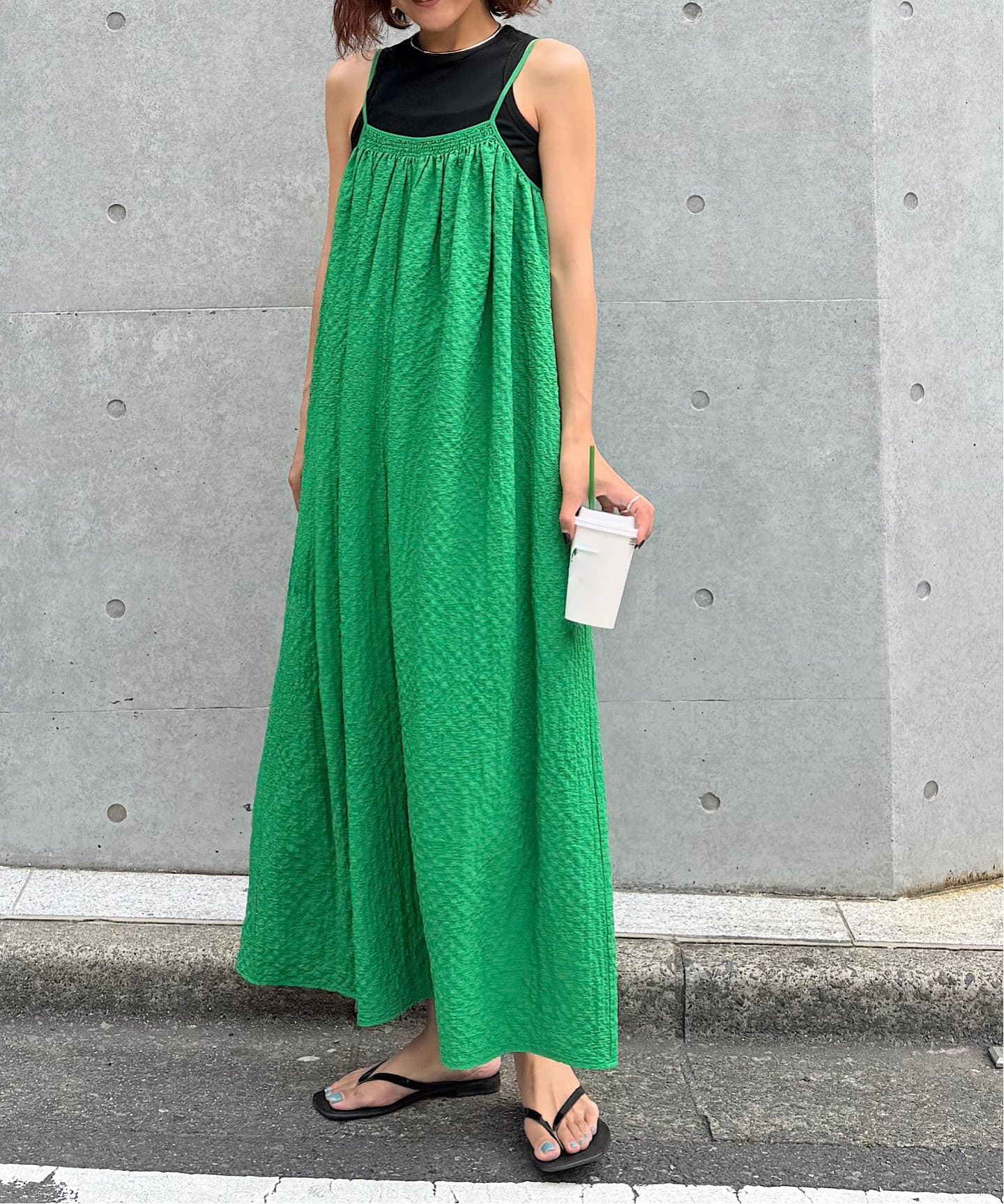 2点SET ギャザーキャミワンピース×アメスリタンク（ワンピース