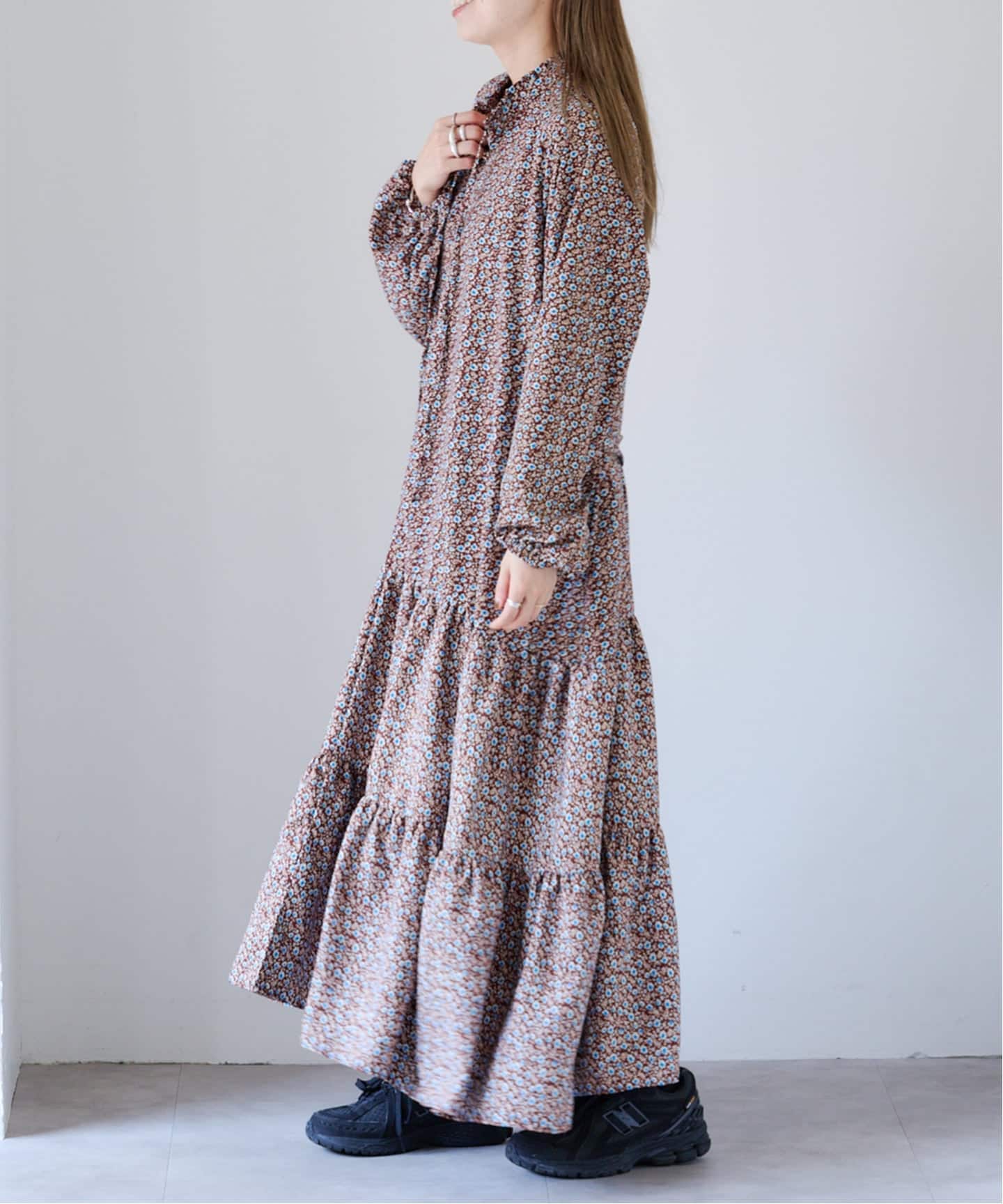 フラワープリント ティアードドレス フラワープリントティアードドレス（ワンピース）｜OUTDOOR PRODUCTS