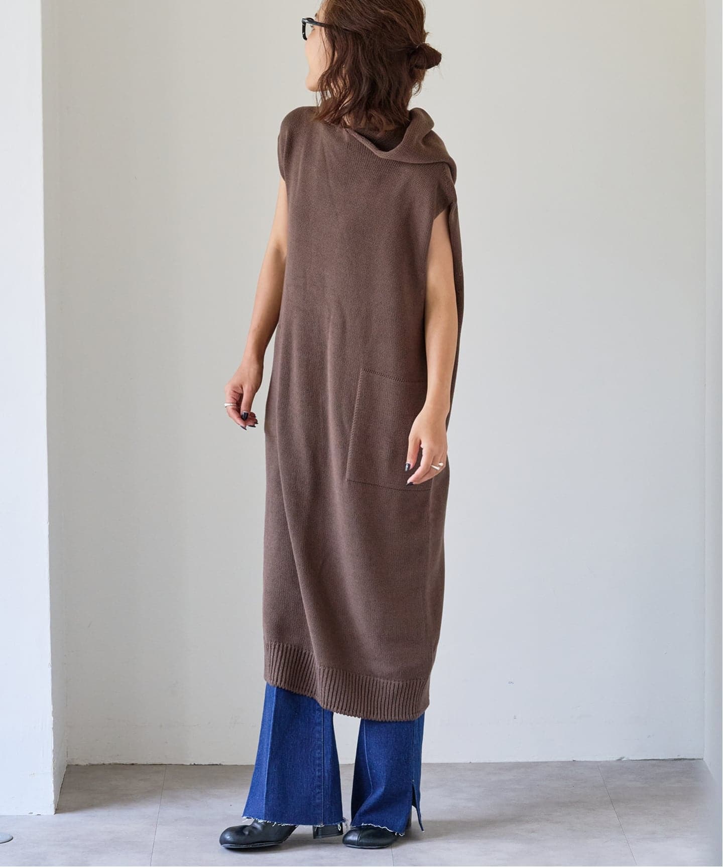 ハイバルキーフーディワンピース（ニットワンピース）｜OUTDOOR