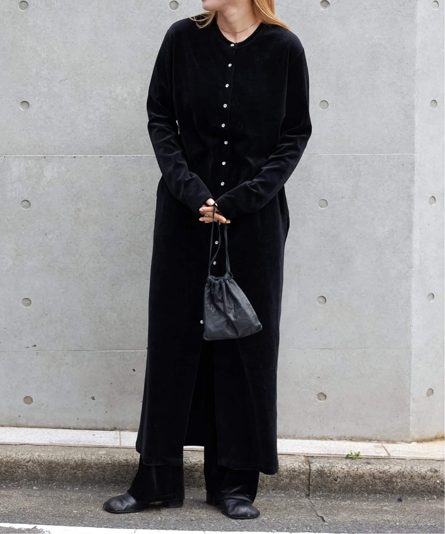 コットンベロアスナップロングワンピース（ワンピース）｜OUTDOOR