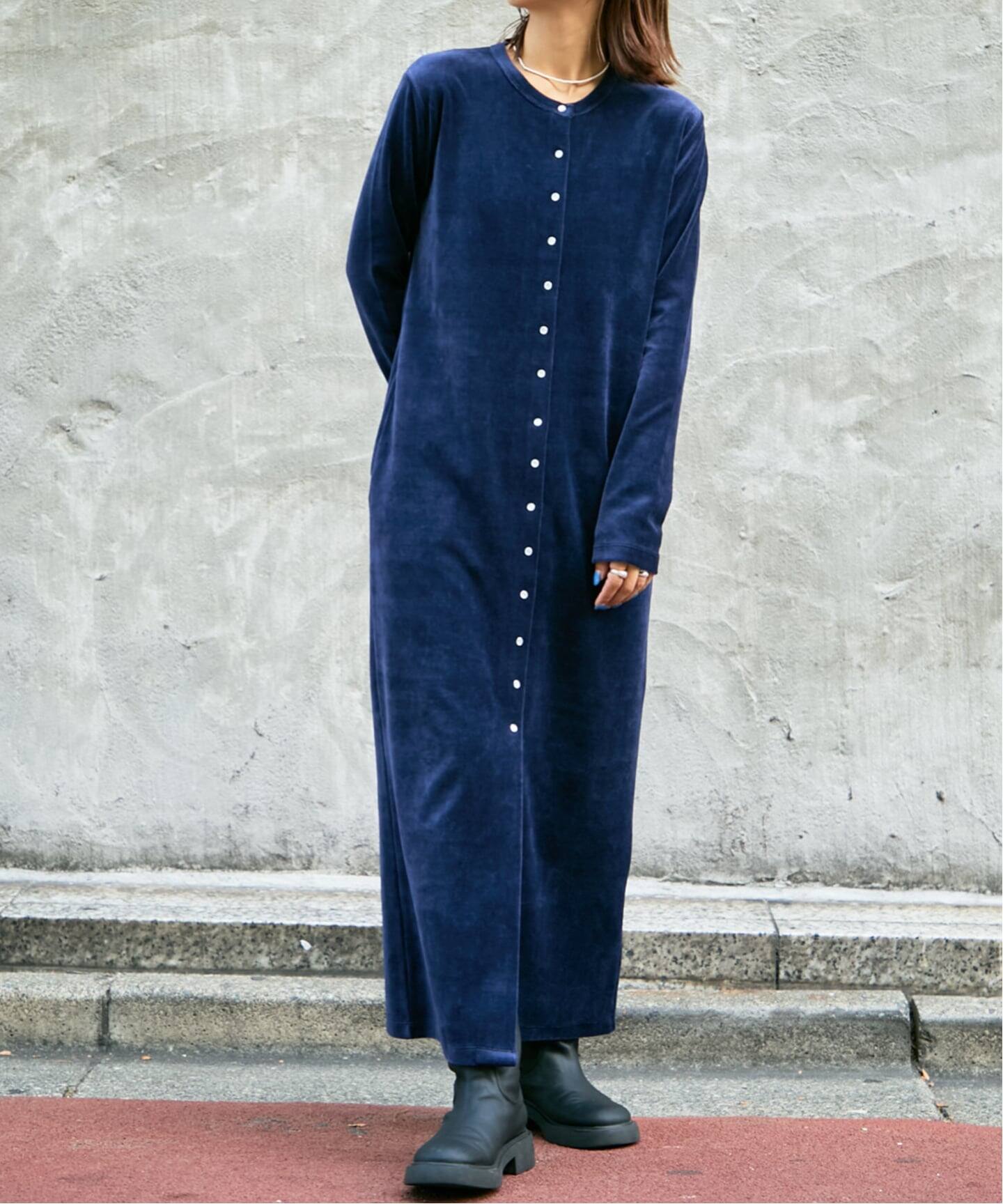 コットンベロアスナップロングワンピース（ワンピース）｜OUTDOOR 