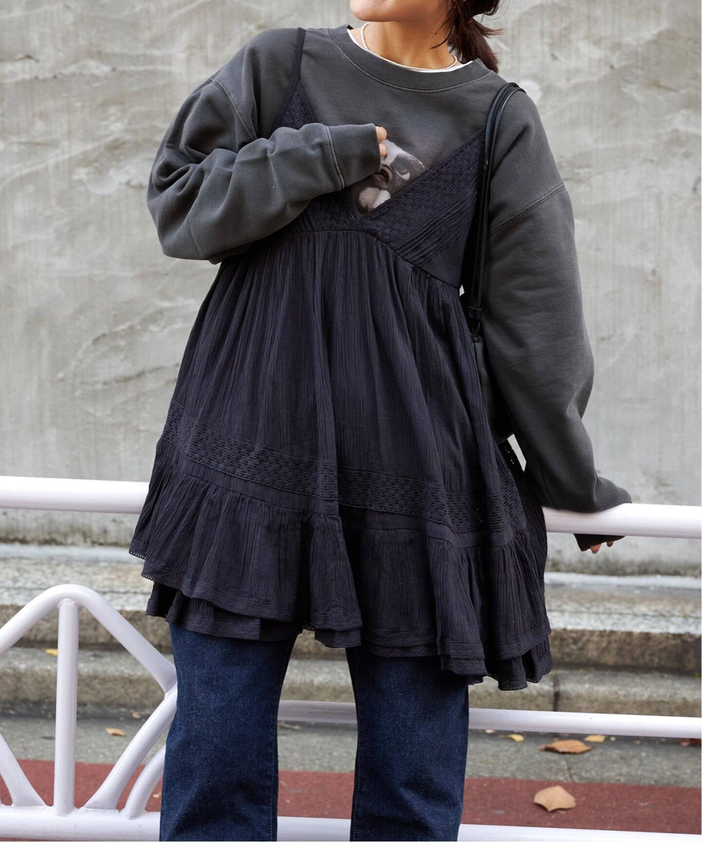 ブラックレーストリムキャミソール コットンレーストリムキャミソール（キャミソール）｜OUTDOOR PRODUCTS