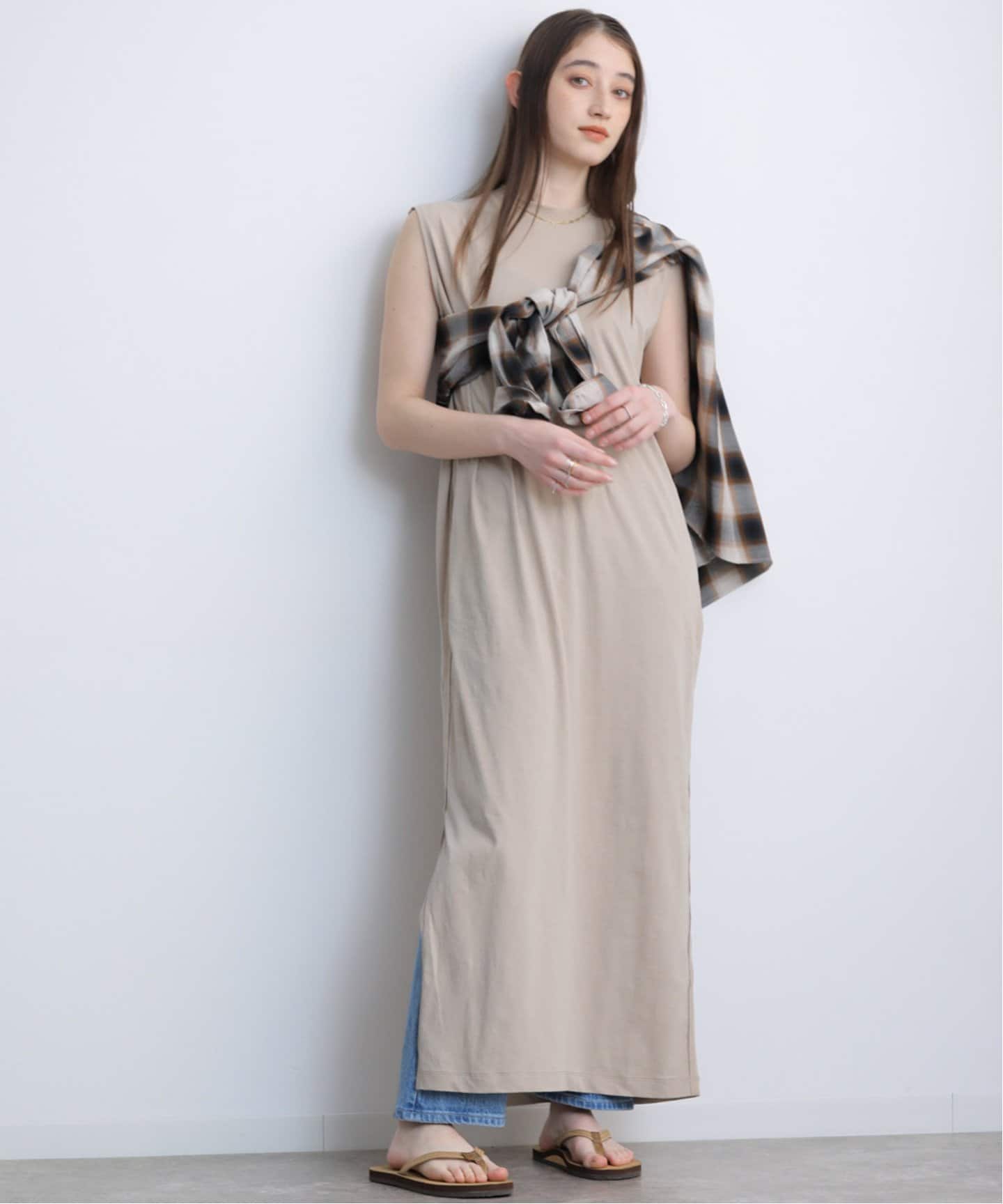 ATON FRESCA NUBUCK TANKTOP DRESS（ワンピース）｜BOICE FROM