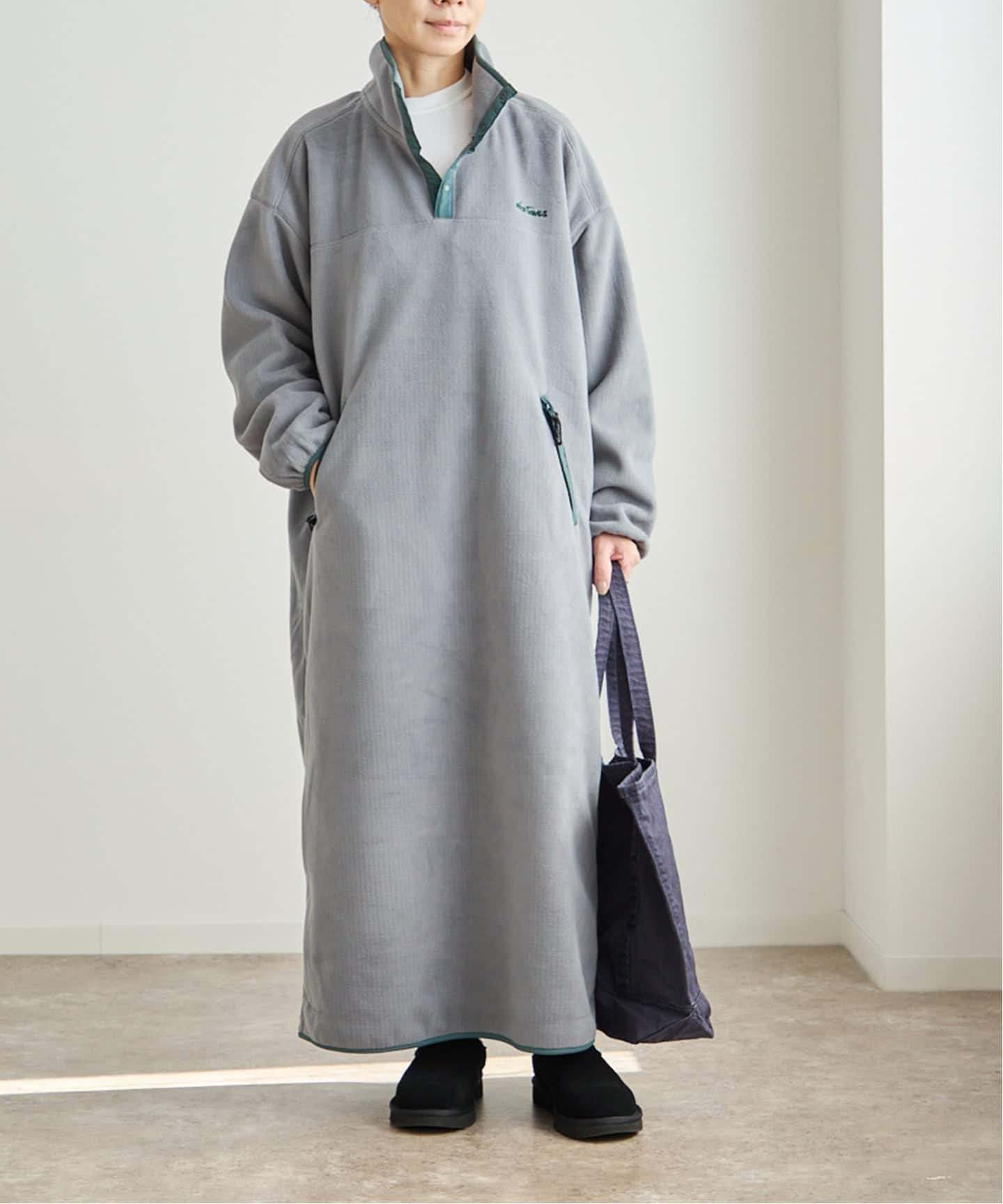 WILDTHINGS GRID FLEECE ONEPIECE（ワンピース）｜BOICE FROM
