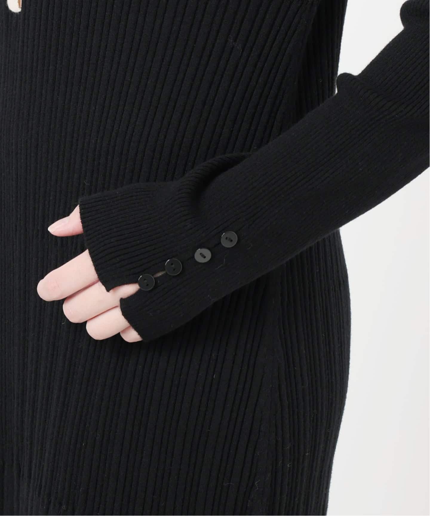 洗える】裾ドッキングニットワンピース（ワンピース）｜La Totalite