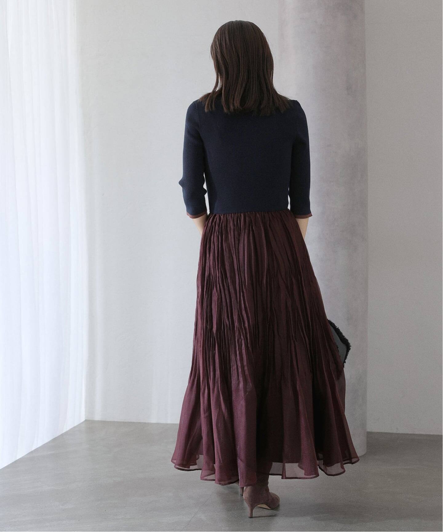 ラ トータリテ（La TOTALITE）/【洗える】プリーツドッキングワンピース 洗える】プリーツドッキングワンピース（ワンピース）｜La Totalite