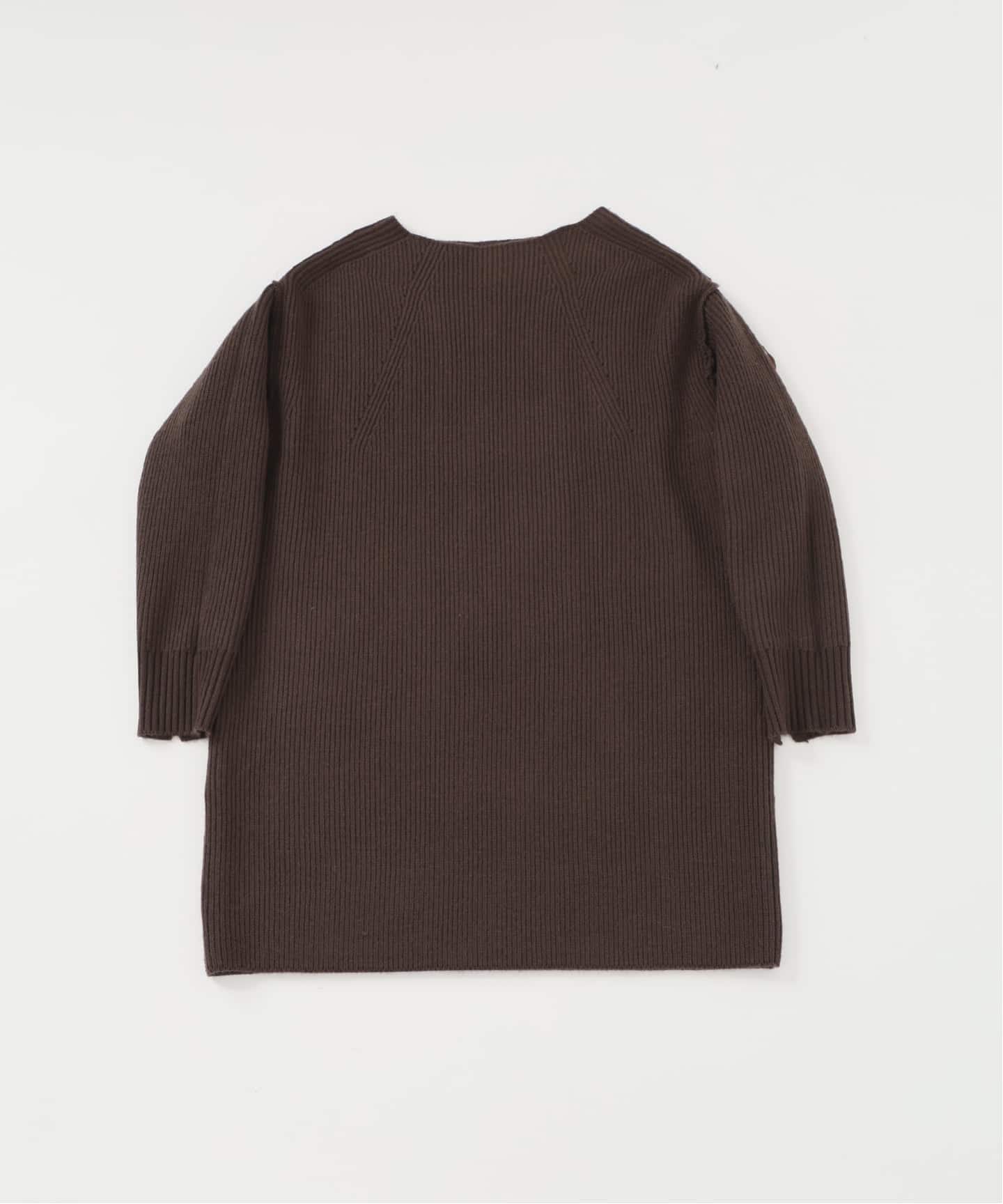 追加》【洗える】ファーグローブニットチュニック（チュニック）｜La