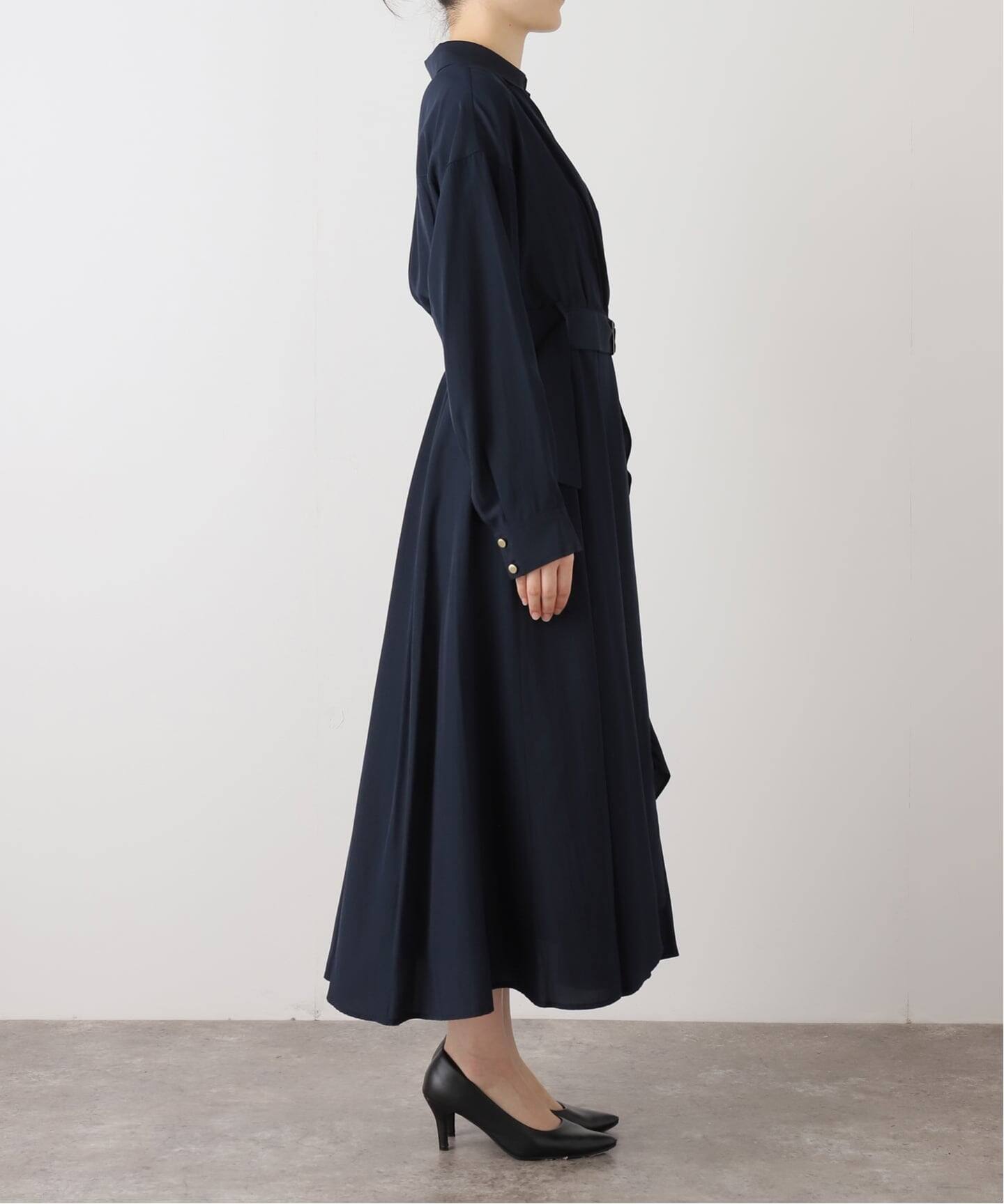 洗える】カシュクールシャツワンピース（ワンピース）｜La Totalite