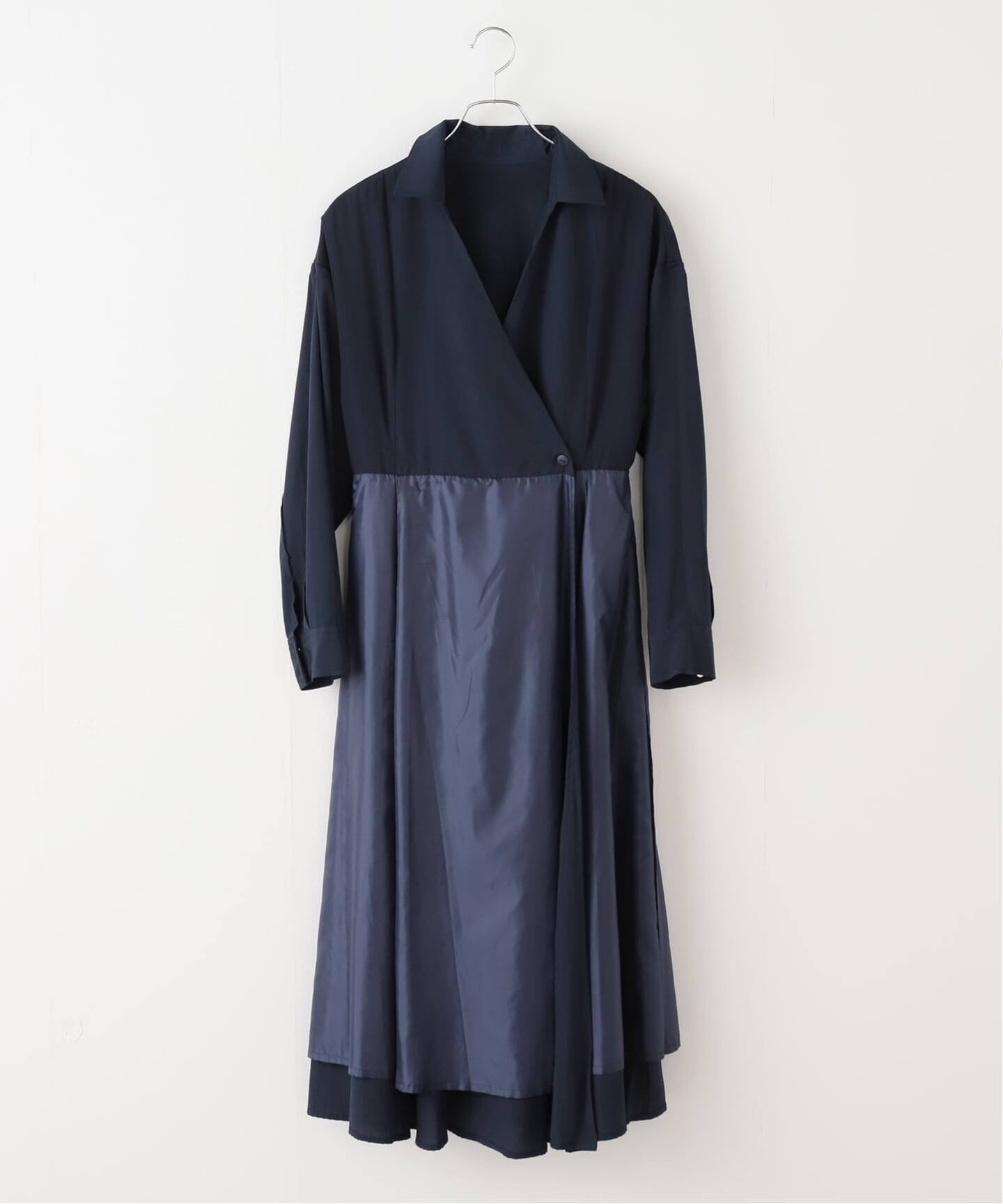 洗える】カシュクールシャツワンピース（ワンピース）｜La Totalite