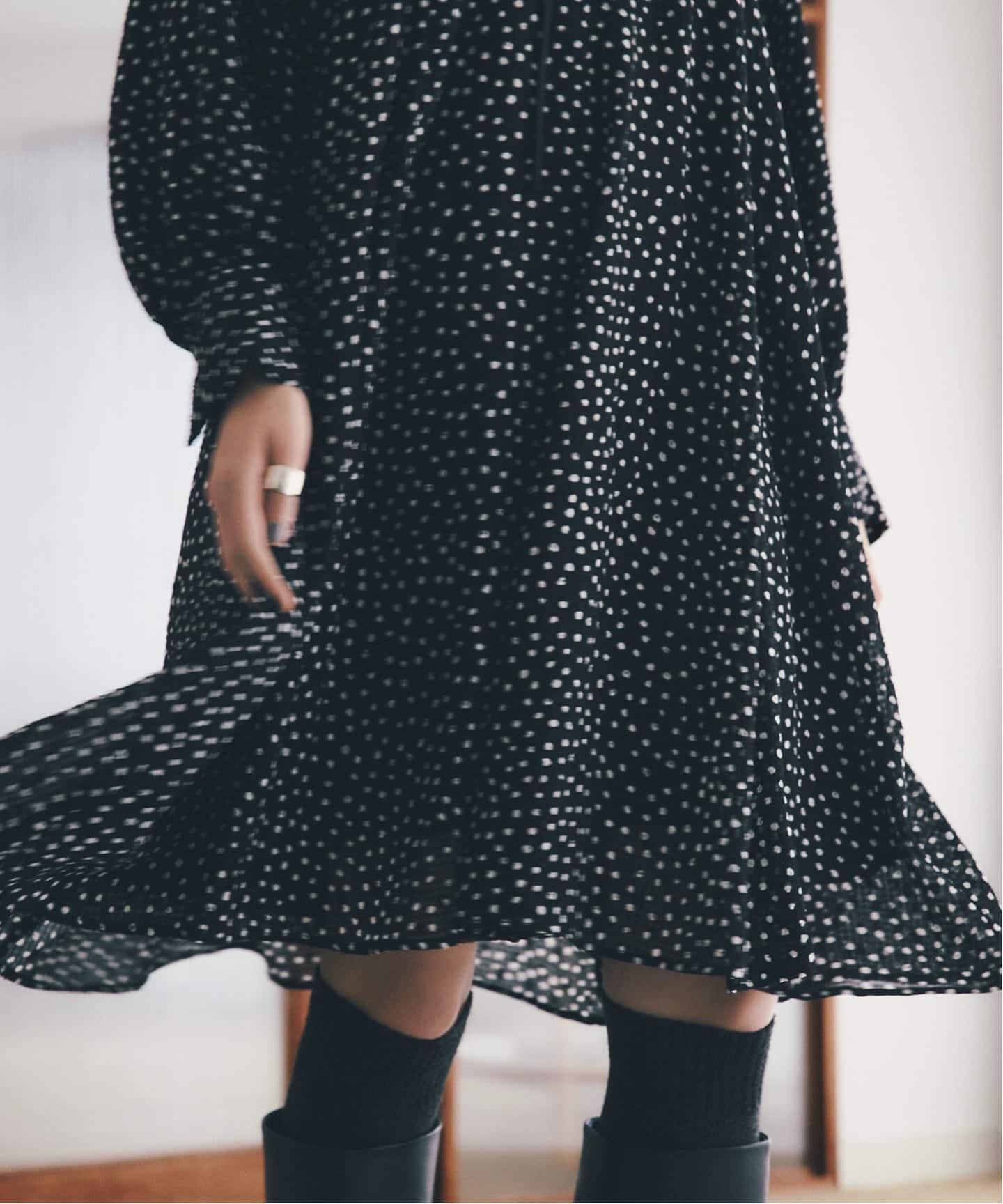 洗える】ドットミニワンピース（ワンピース）｜La Totalite（ラ