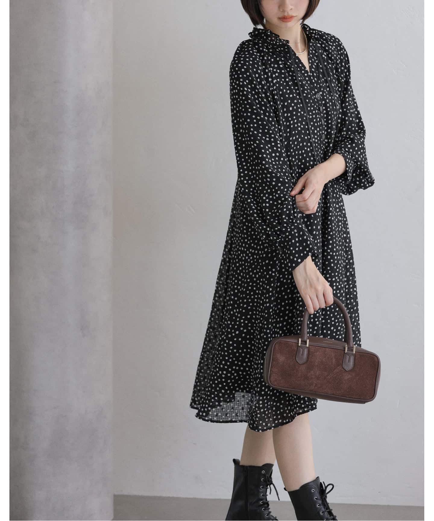 洗える】ドットミニワンピース（ワンピース）｜La Totalite（ラ