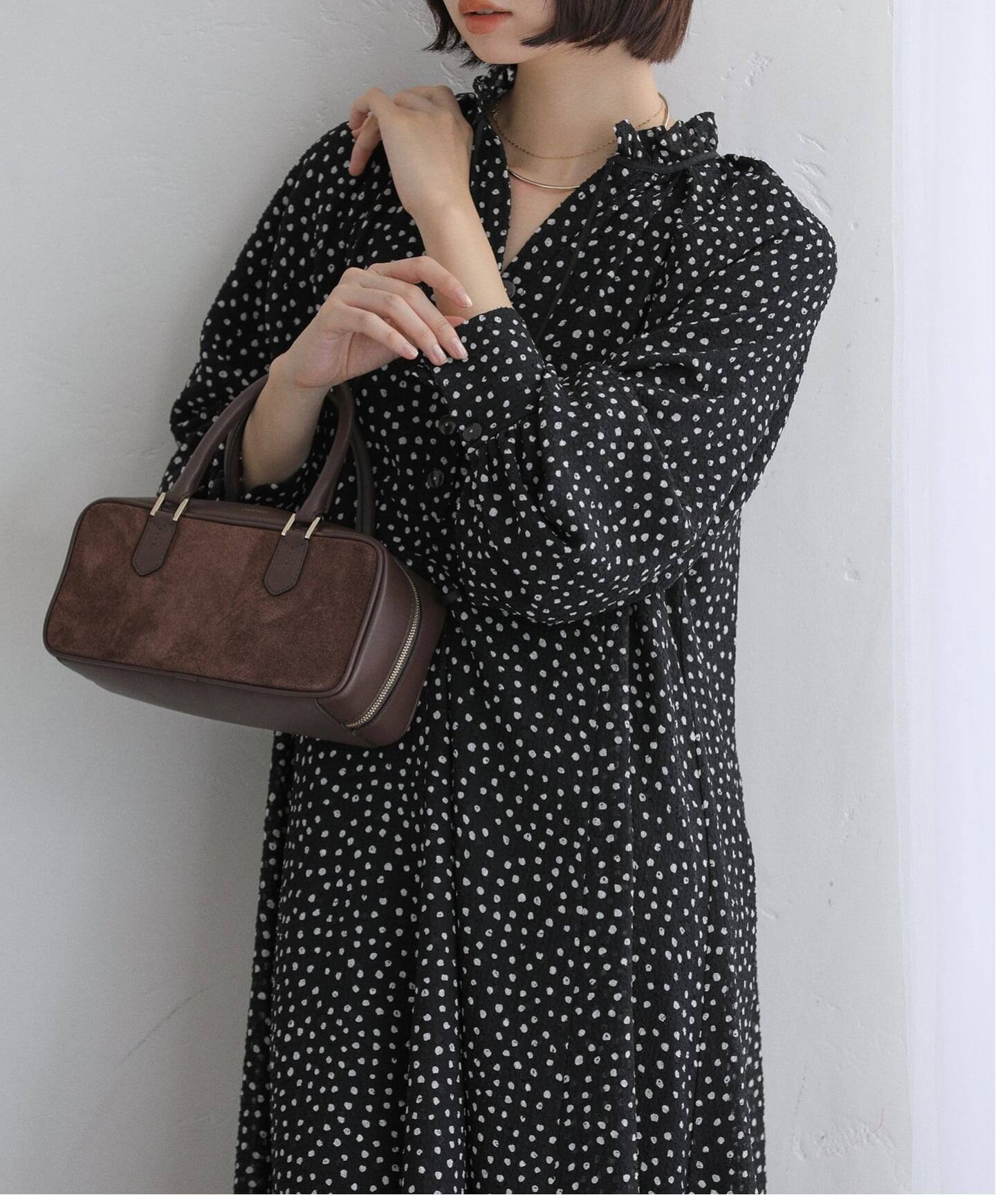 【新品】LaTotalite ドットミニワンピース 洗える】ドットミニワンピース（ワンピース）｜La Totalite（ラ