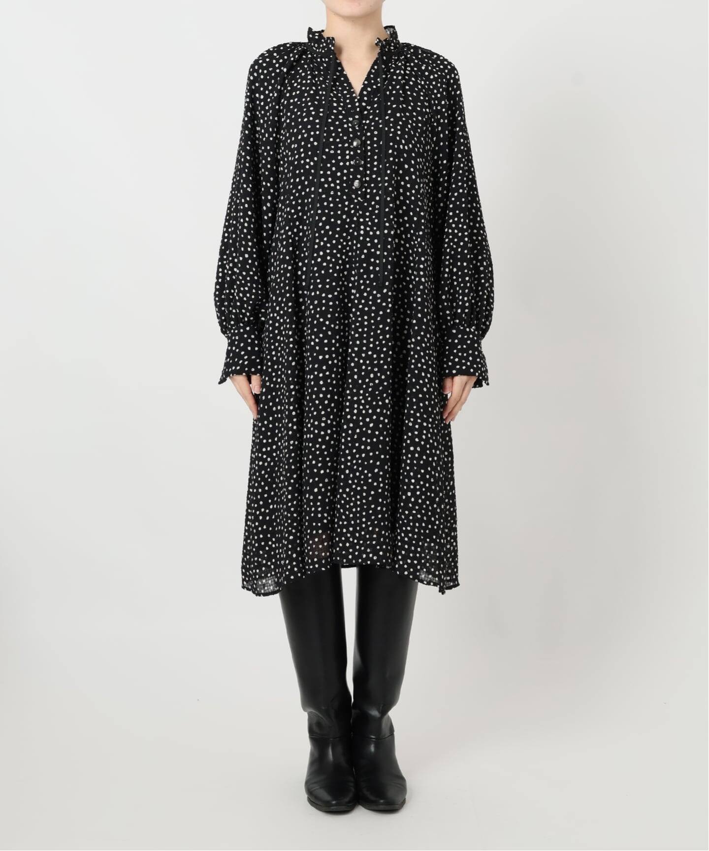 【新品】LaTotalite ドットミニワンピース 洗える】ドットミニワンピース（ワンピース）｜La Totalite（ラ