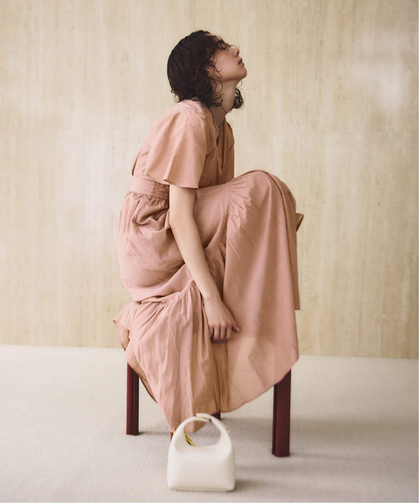 LaTotalite 【洗える】カシュクールワンピース　ピンクB ラ トータリテ La Totalite 【洗える】カシュクールシャツ