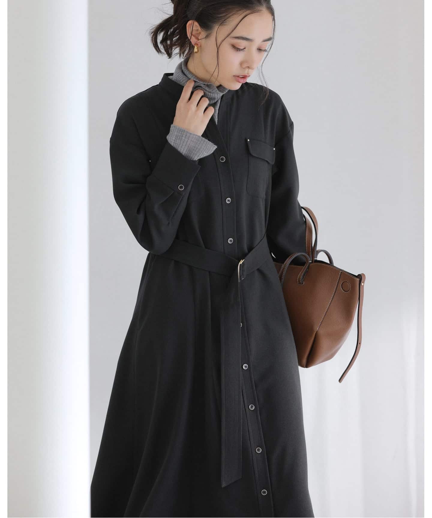 ラ トータリテ（La TOTALITE）/【洗える】ツイルポケットシャツワンピース 洗える】ツイルポケットシャツワンピース（ワンピース）｜La Totalite