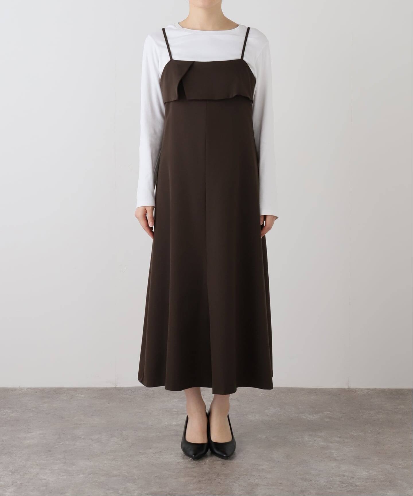 洗える】ラッフルキャミワンピース（ワンピース）｜La Totalite（ラ