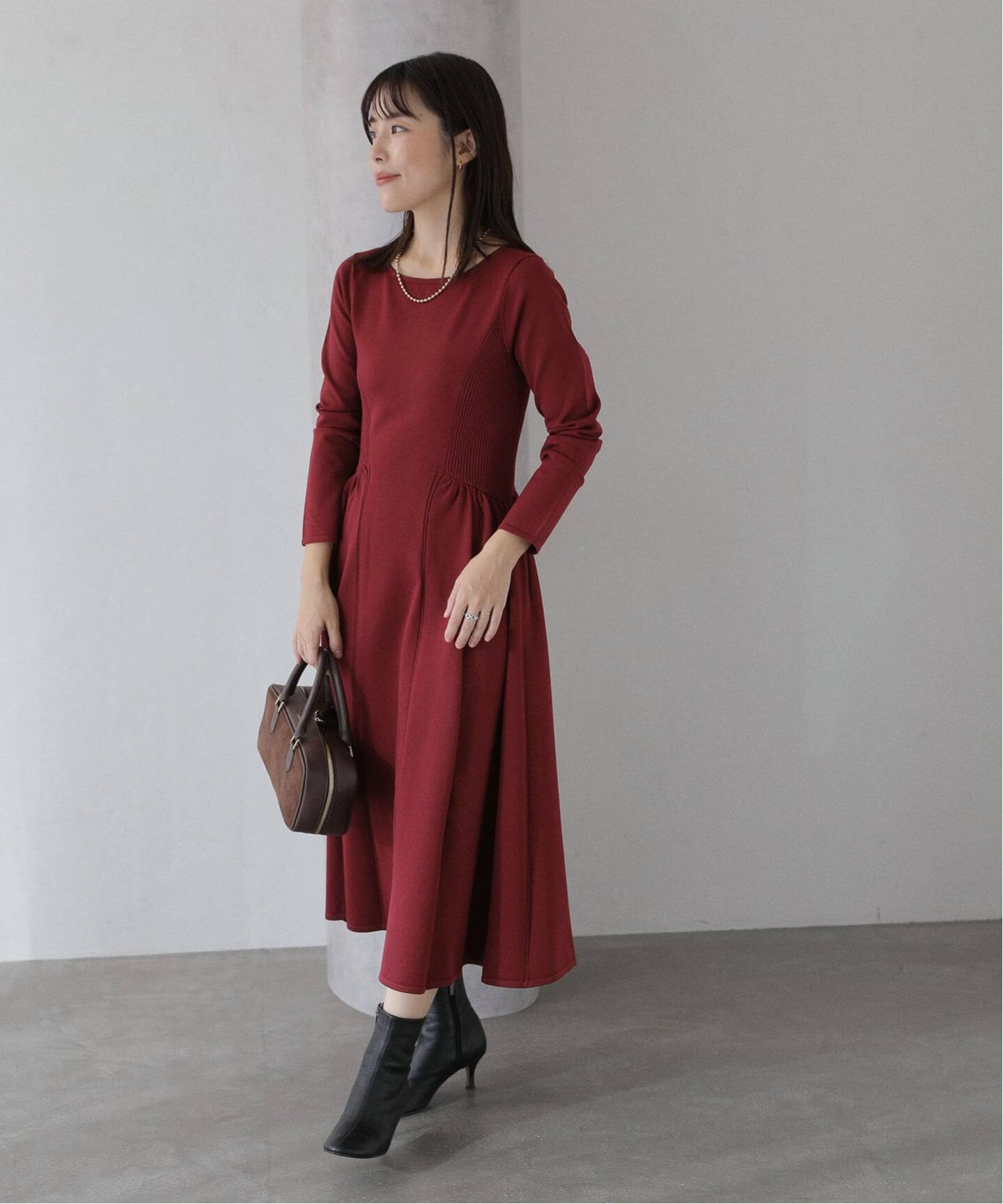 フィットフレアニットワンピース（ワンピース）｜La Totalite（ラ