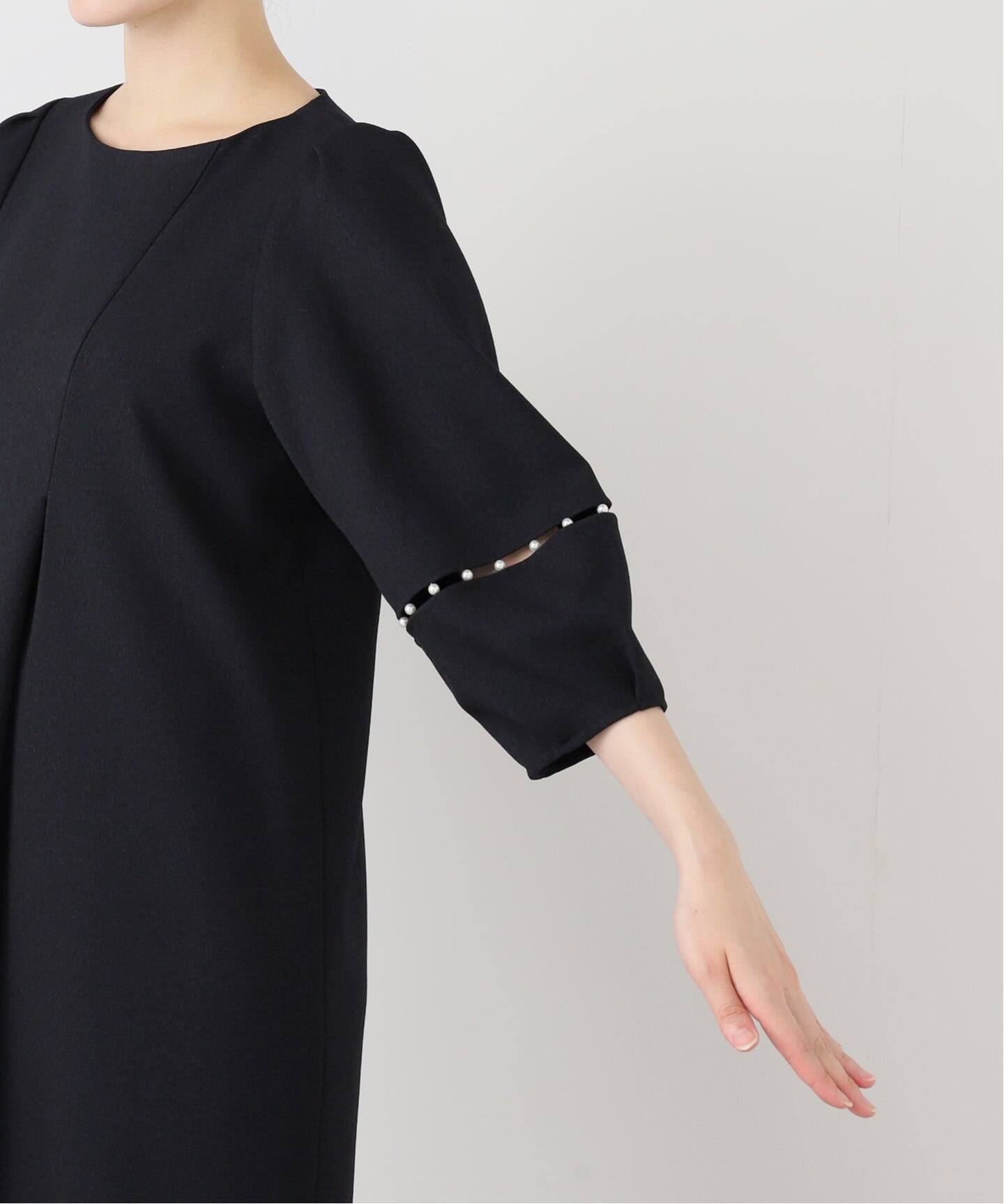 洗える】パールスリーブサックワンピース（ワンピース）｜La Totalite