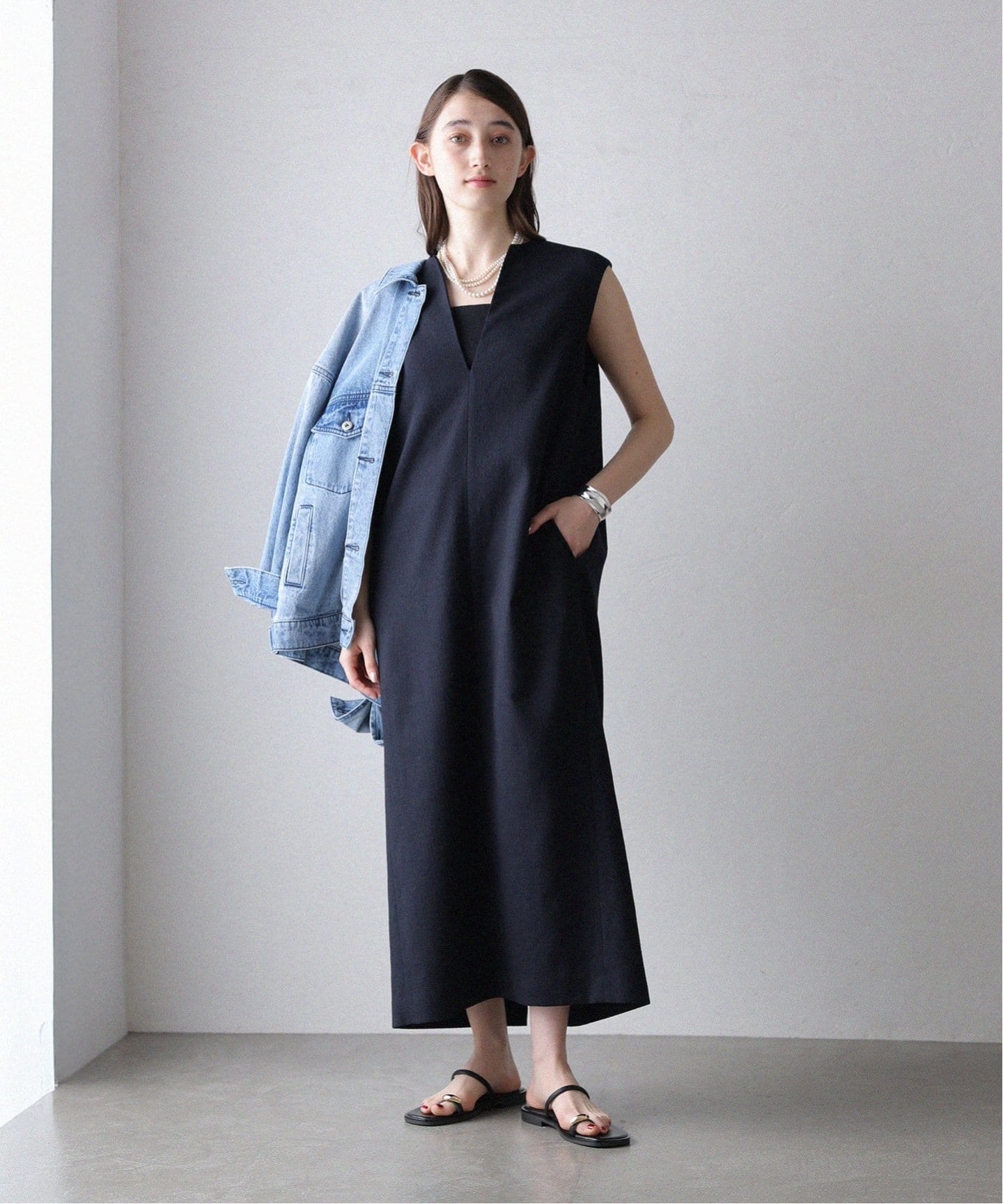 【新品】La Totalite キーネックワンピース ツイードキーネックワンピース（ワンピース）｜La Totalite（ラ