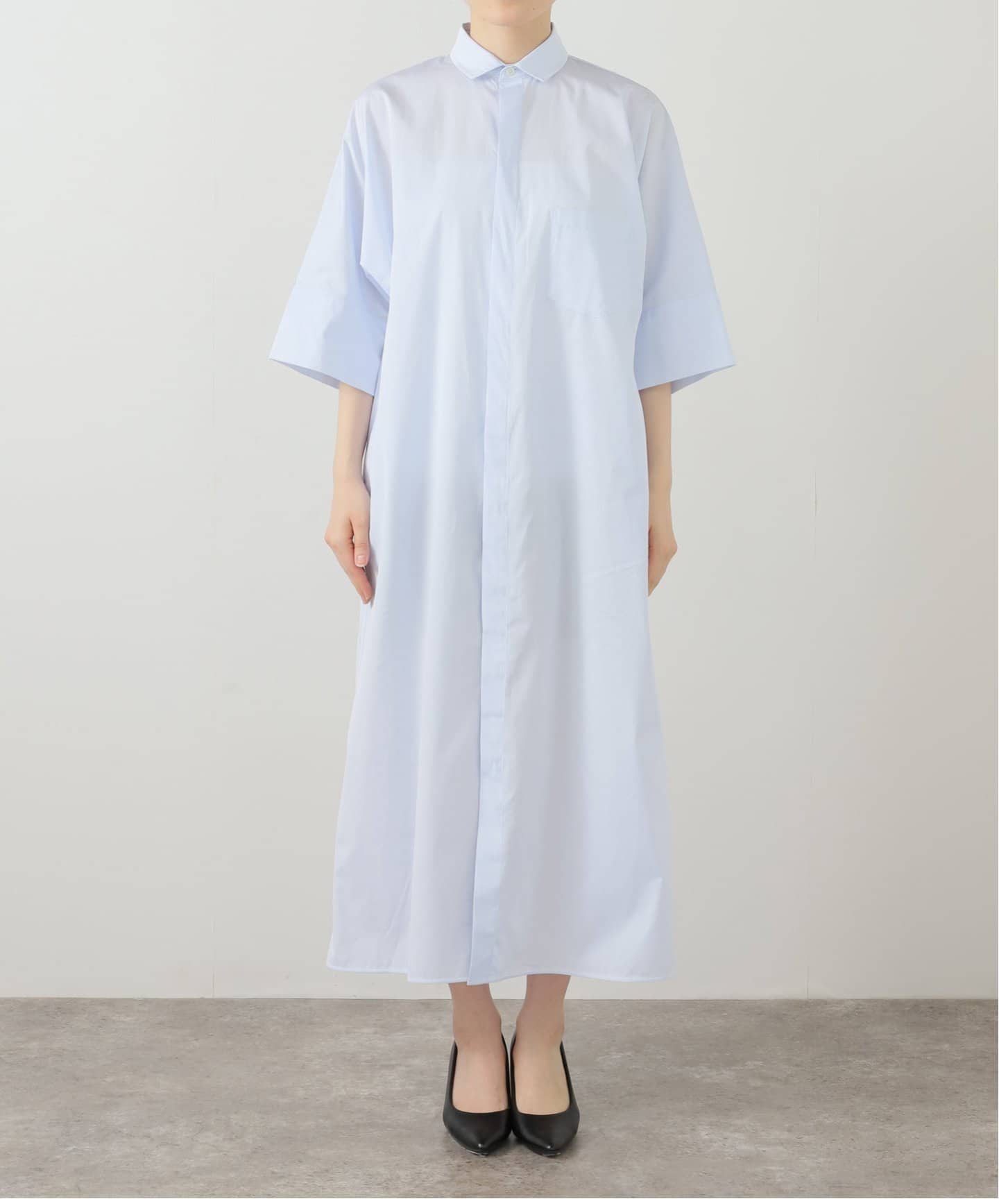 洗える】TICCA/ティッカ テント半袖シャツワンピース（ワンピース