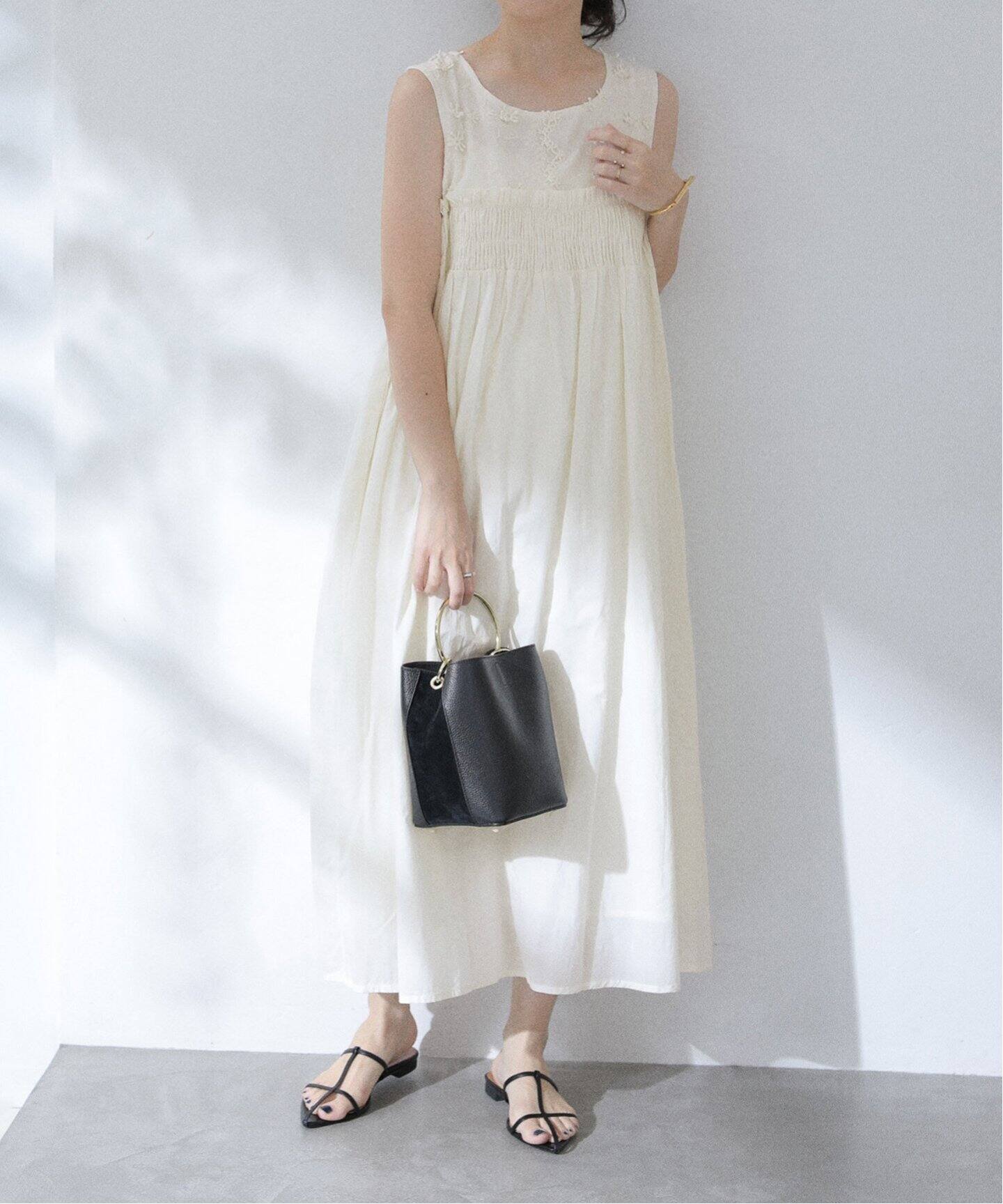 洗える】3D刺繍ノースリワンピース（ワンピース）｜La Totalite（ラ