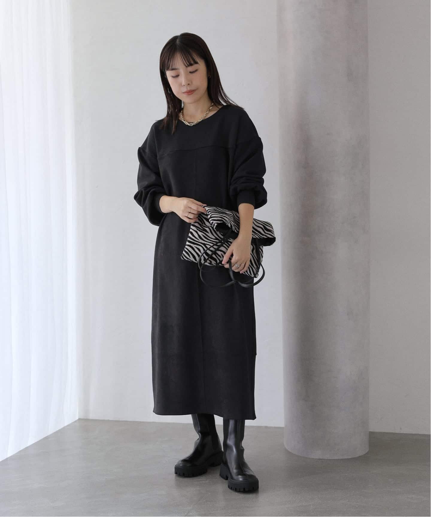 洗える】2WAYスエードワンピース（ワンピース）｜La Totalite（ラ