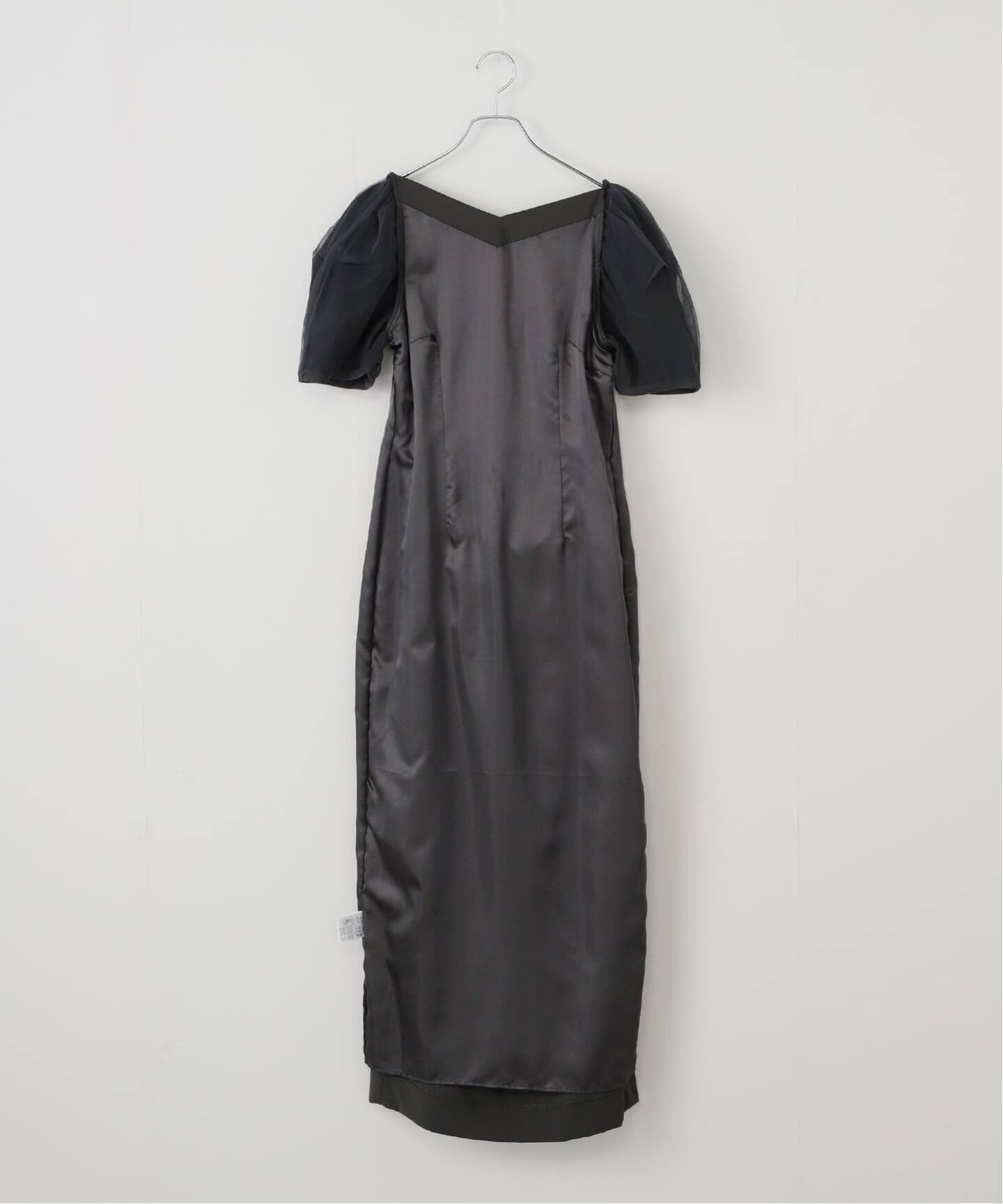 レースアームドレープドレス（ドレス）｜La Totalite（ラ トータリテ