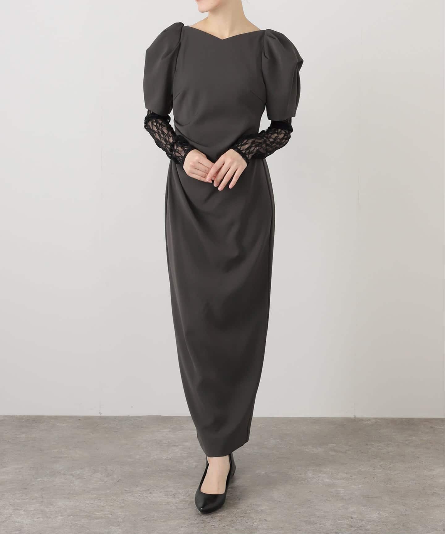 ラ トータリテ（La TOTALITE）/ドレープドレス レースアームドレープドレス（ドレス）｜La Totalite（ラ トータリテ