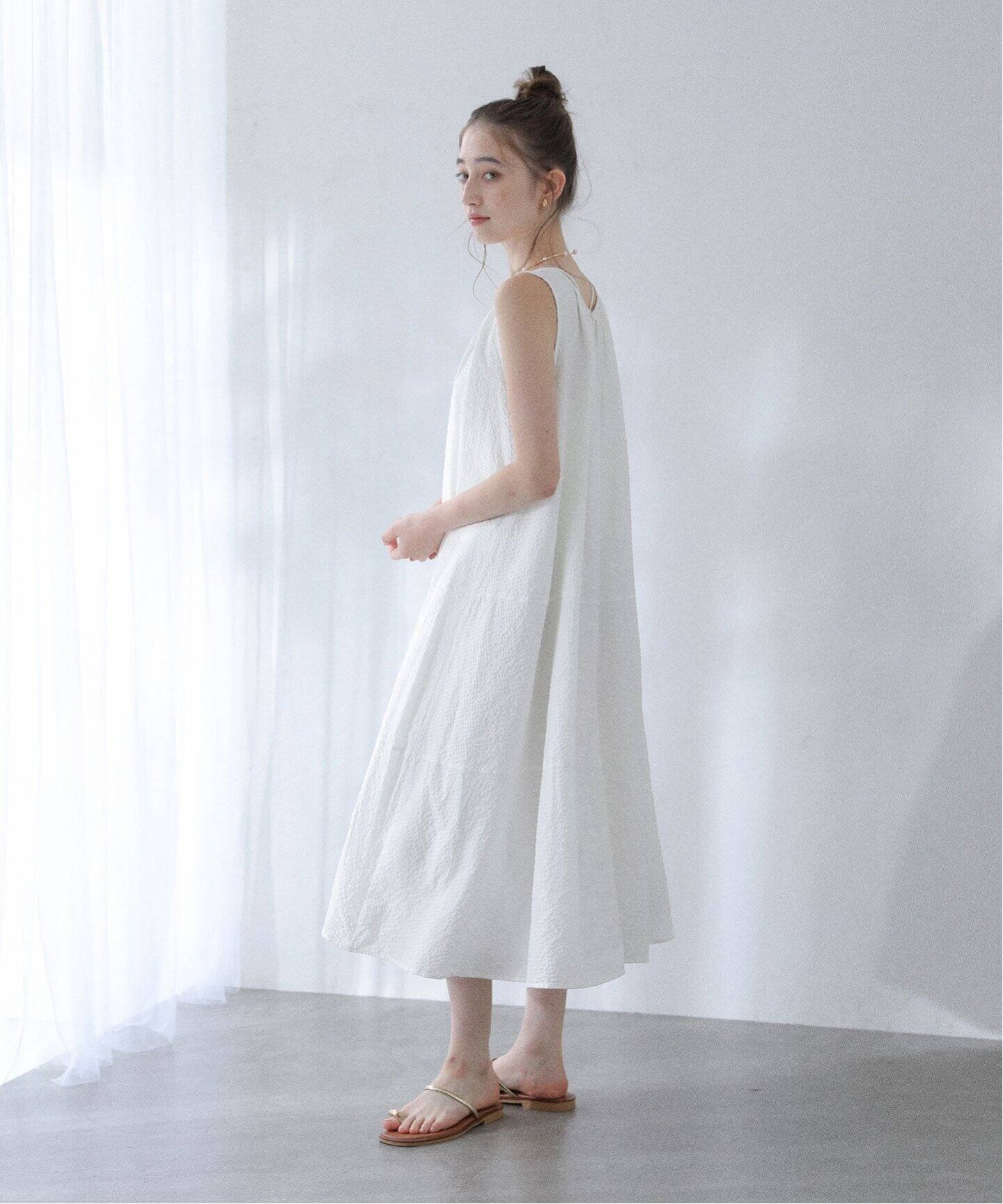 洗える】サッカーティアードワンピース（ワンピース）｜La