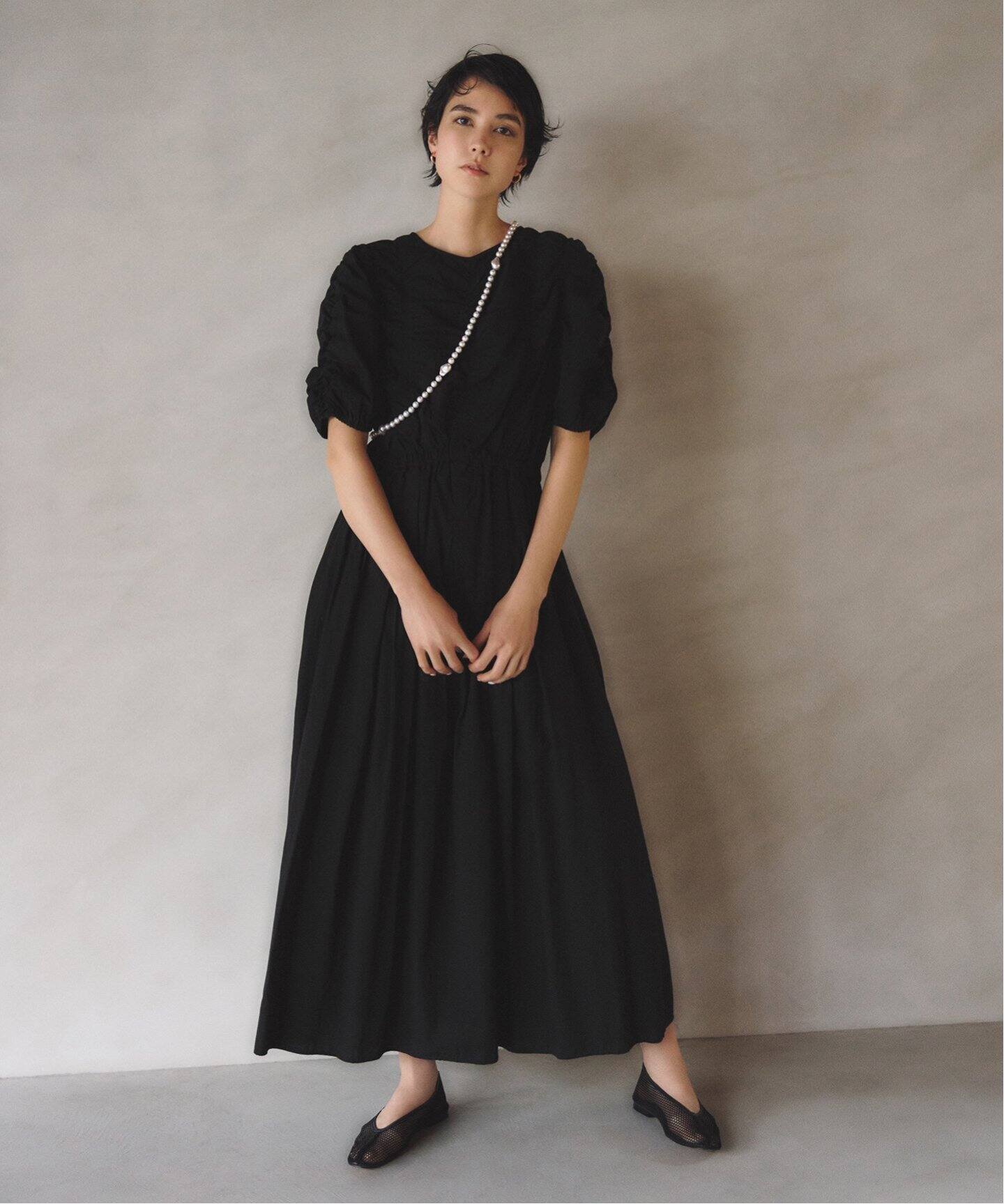 洗える】ne Quittez pas/ヌキテパ COTTON DOBBY DRESS（ワンピース 