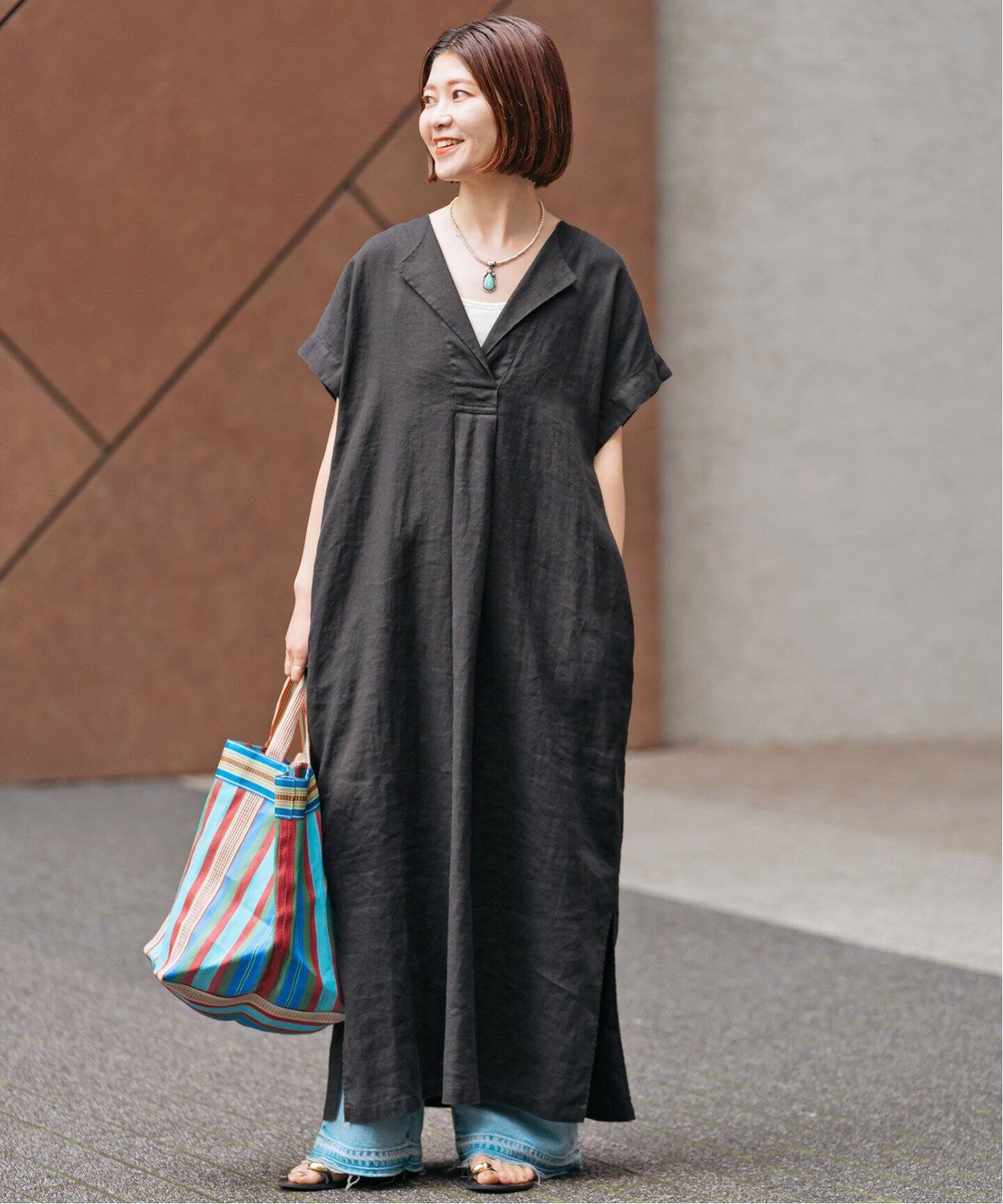 追加》リネンカフタンドレス（ワンピース）｜Spick and Span（スピック  