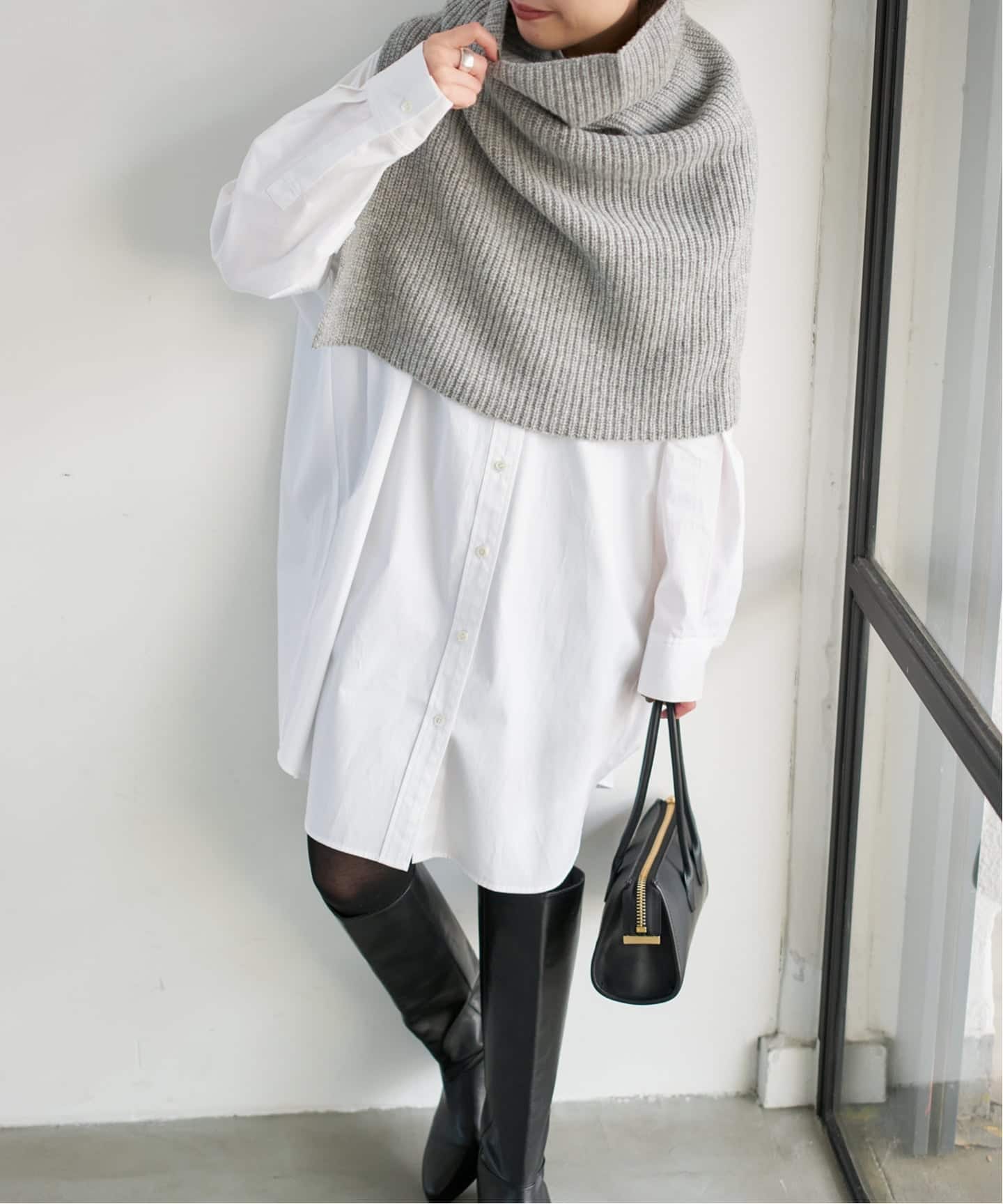 Spick & Span カフスシャツミニワンピース シャツミニワンピース