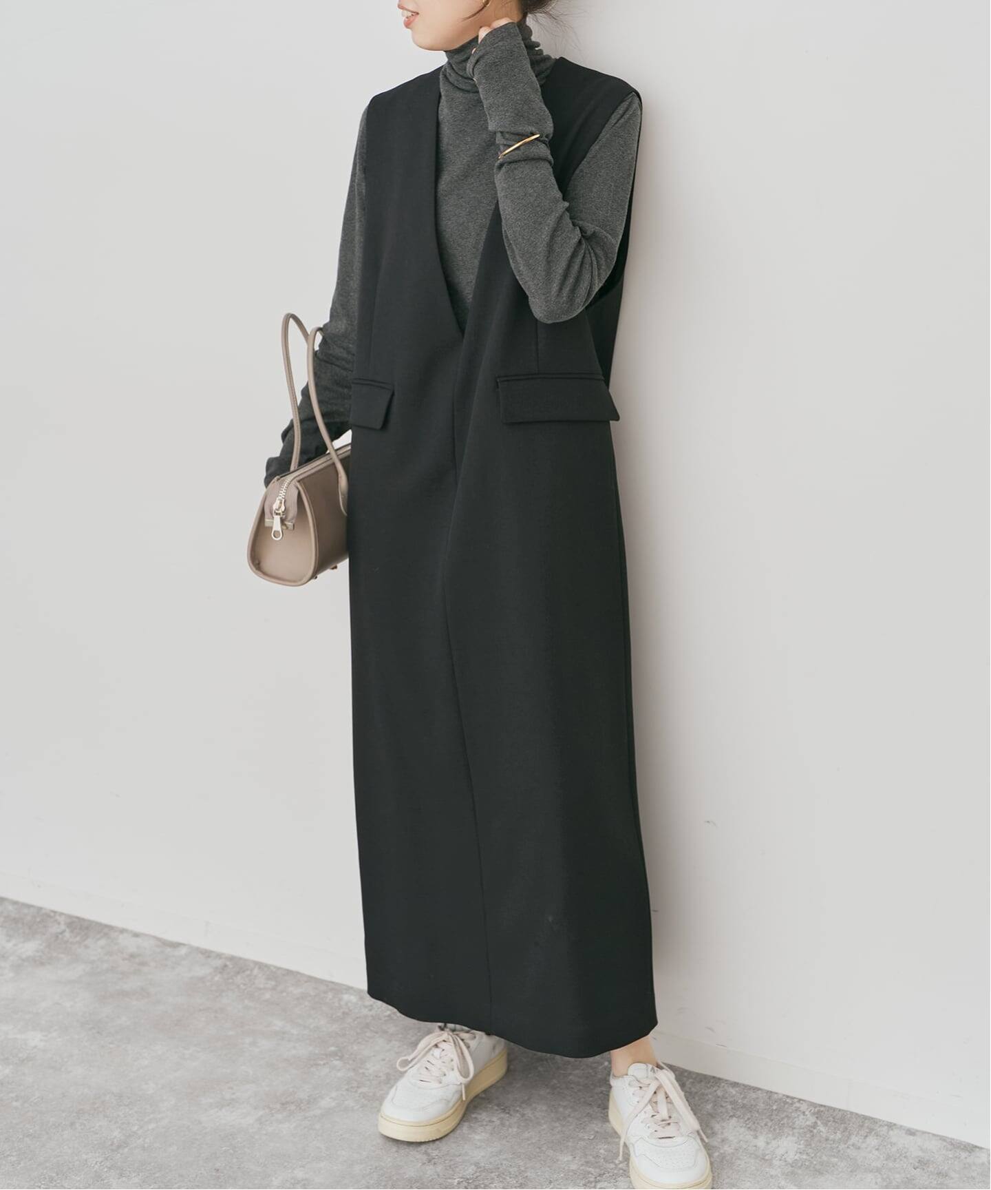 WEB限定 / 追加》ダブルクロスVネックワンピース（ワンピース）｜Spick