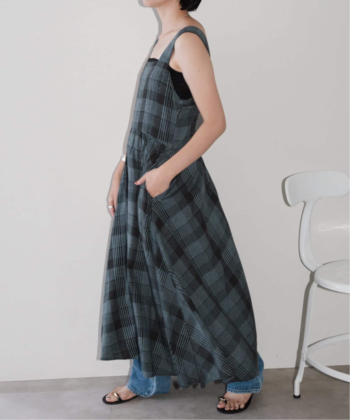 K.Ayami*S スクエアカットギャザーワンピース（ワンピース）｜Spick